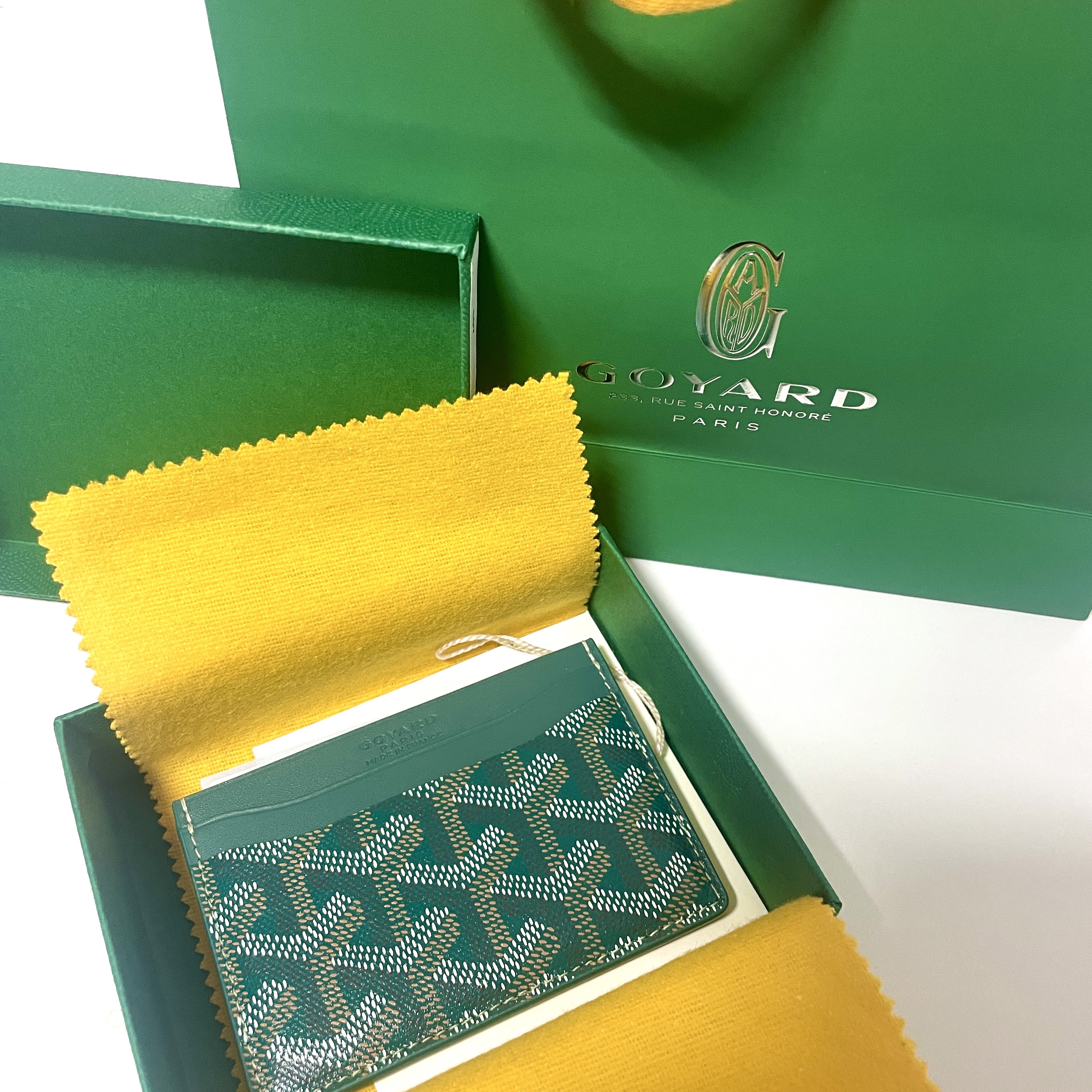 Goyard Saint Sulpice Card Holder Green 착용 스타일