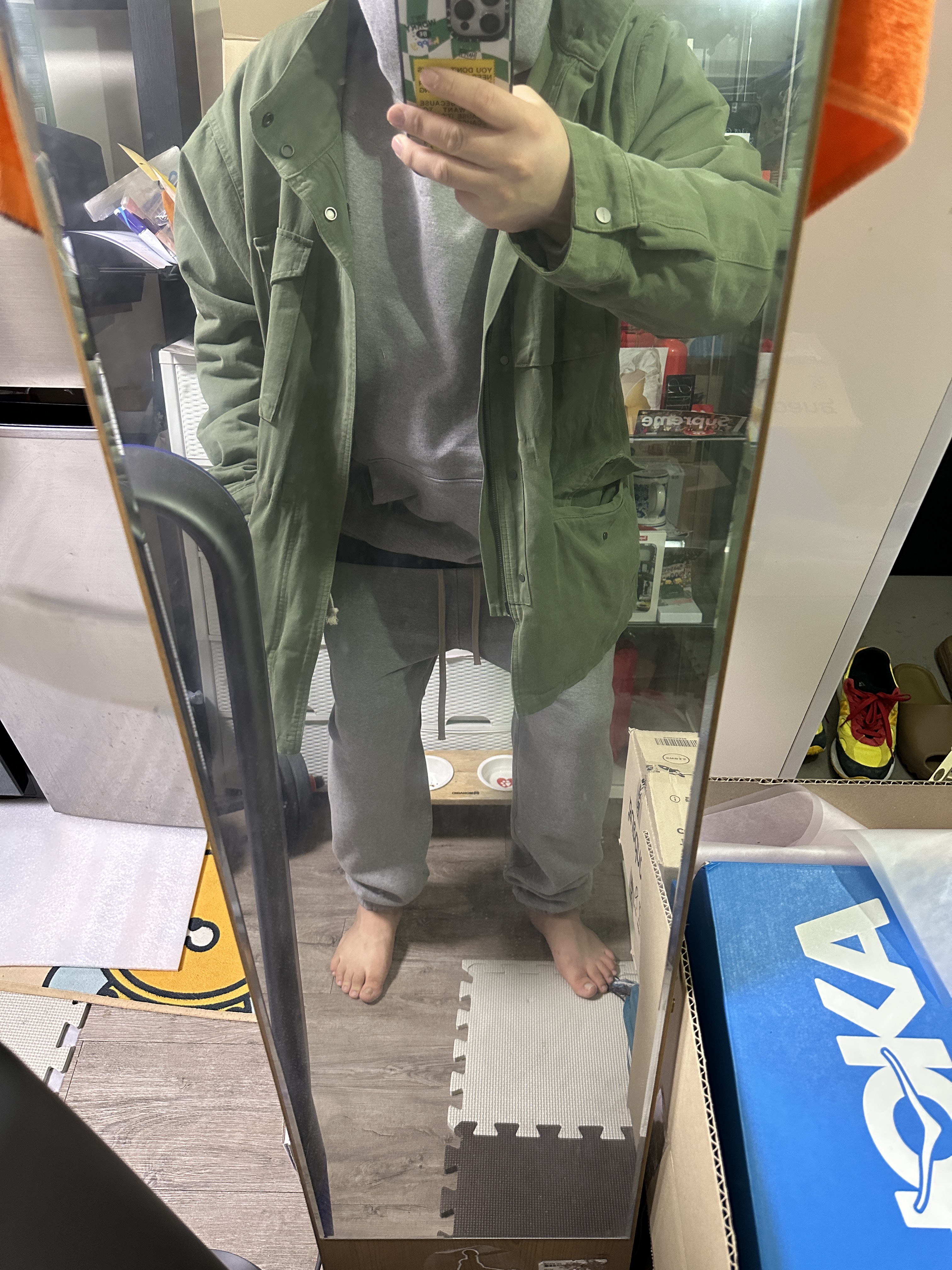 Fear of God Vintage Runner Tortora, Fear of God The Vintage Sweatpants Vintage Paris Sky 착용 스타일 - 2