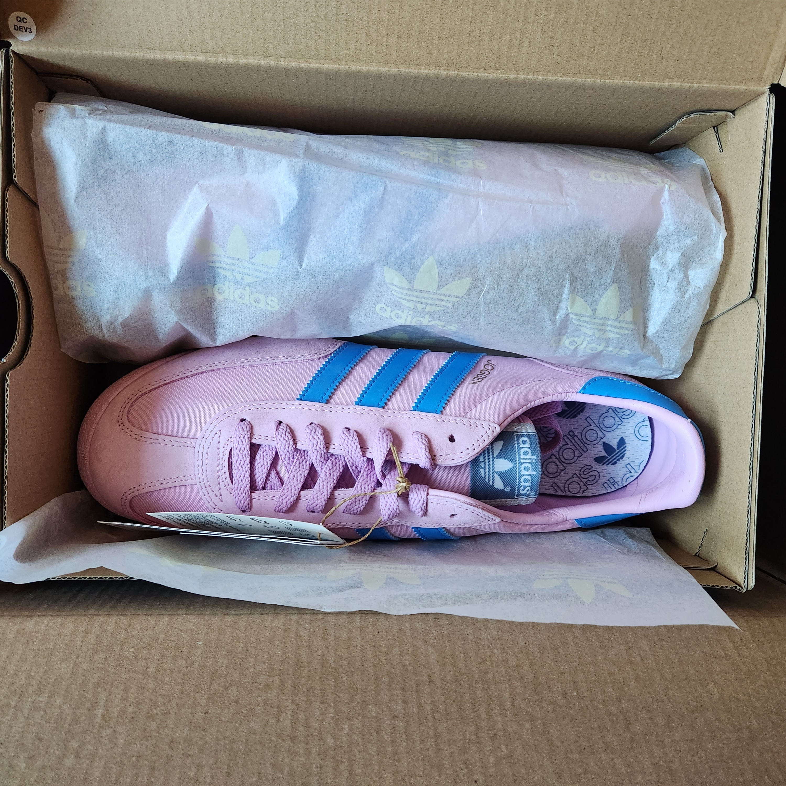 Adidas Joggen OG Bliss Lilac - Size? Exclusive 착용 스타일