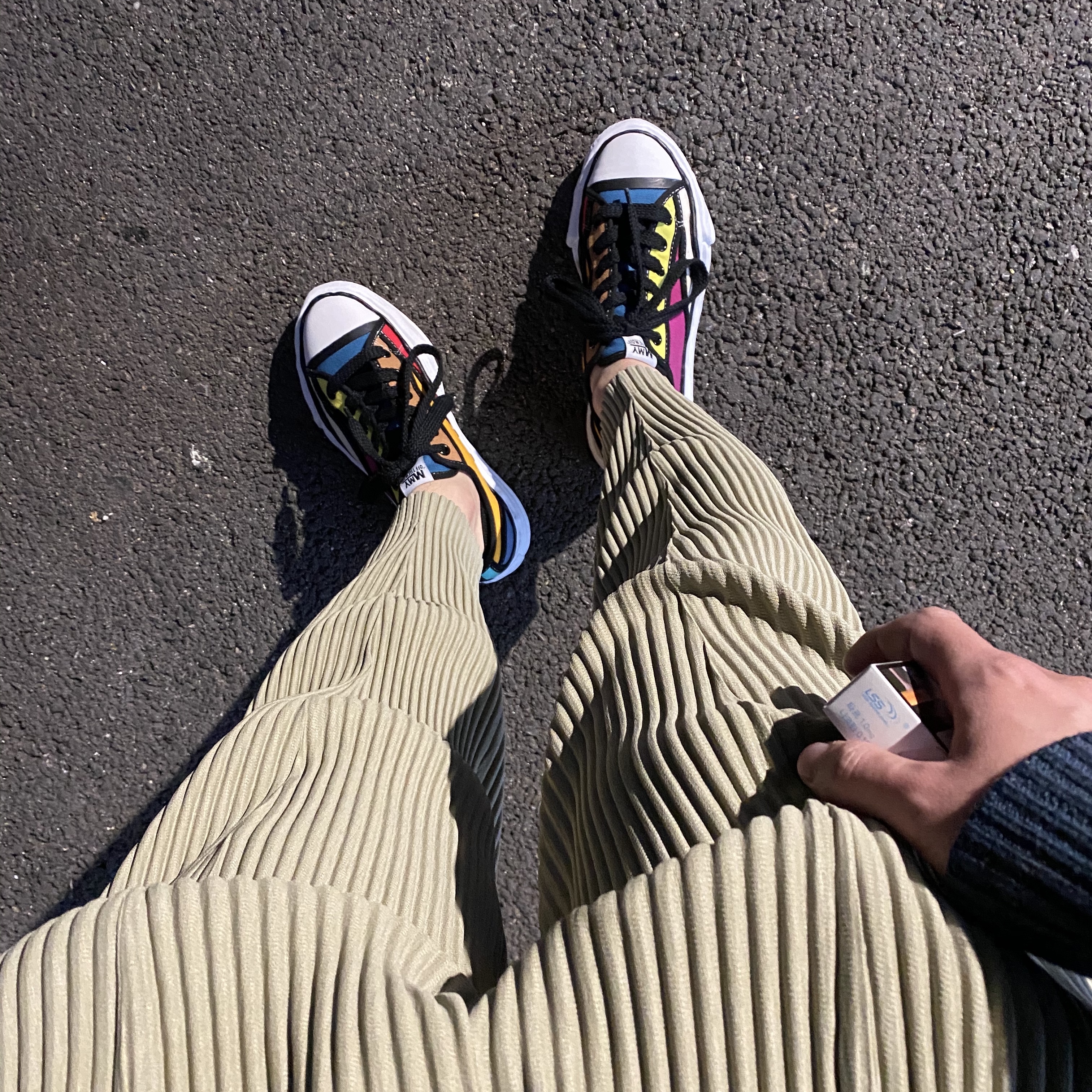Maison Mihara Yasuhiro Peterson OG Sole Trick Detail Low Cut Sneakers Multi 착용 스타일
