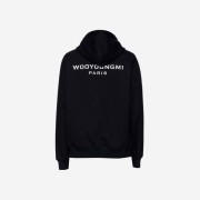 Wooyoungmi White Back Logo Hoodie Black - 22SS