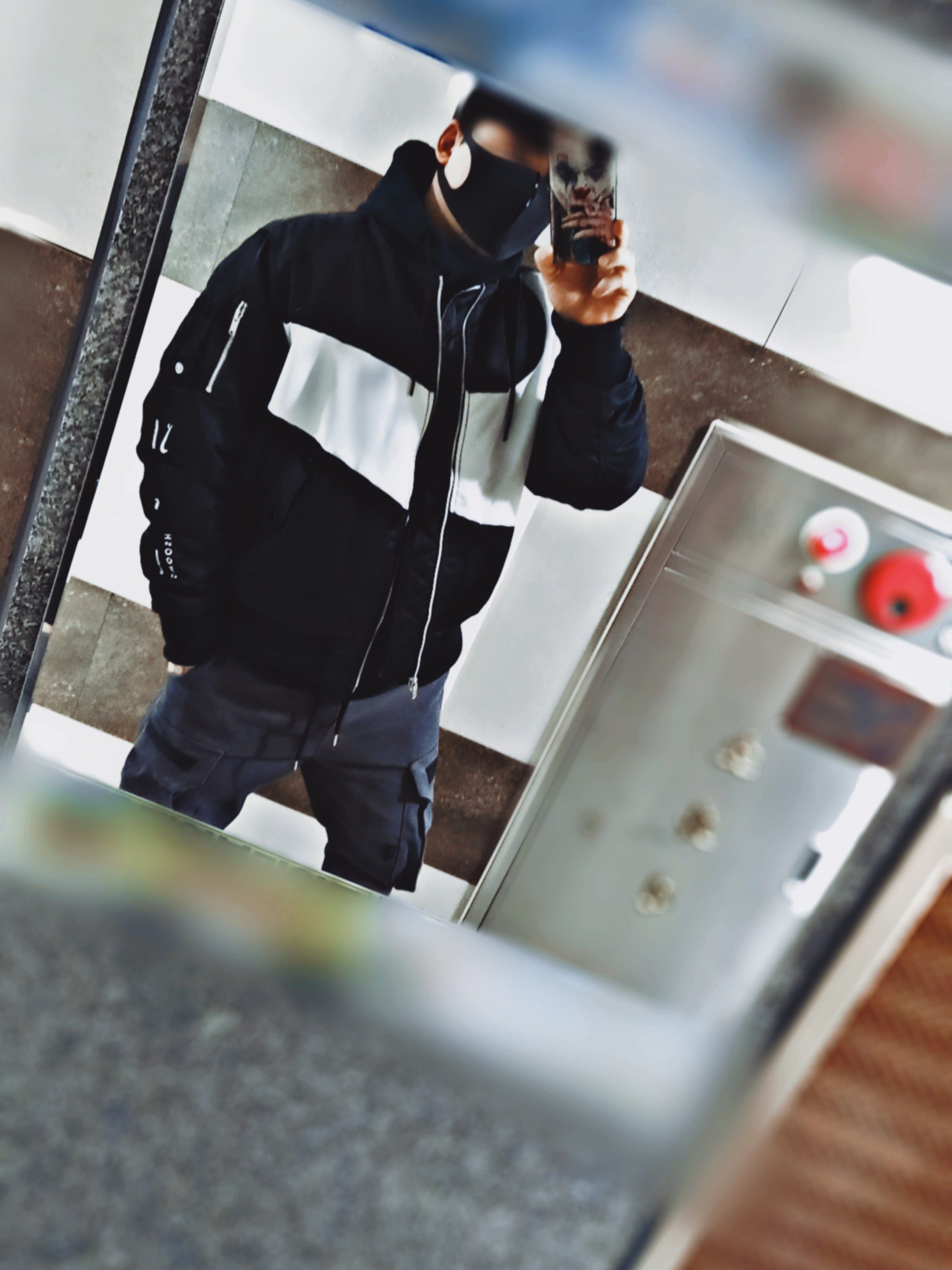 Nike NSW Swoosh Therma-Fit Bomber Black - Asia 착용 스타일