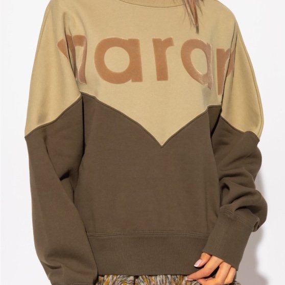 (W) Isabel Marant Houston Sweatshirt Khaki - 22FW 착용 스타일 - 2