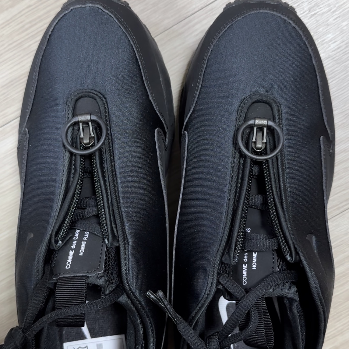 Nike x Comme des Garcons Homme Plus Air Max Sunder SP Black 착용 스타일 - 3