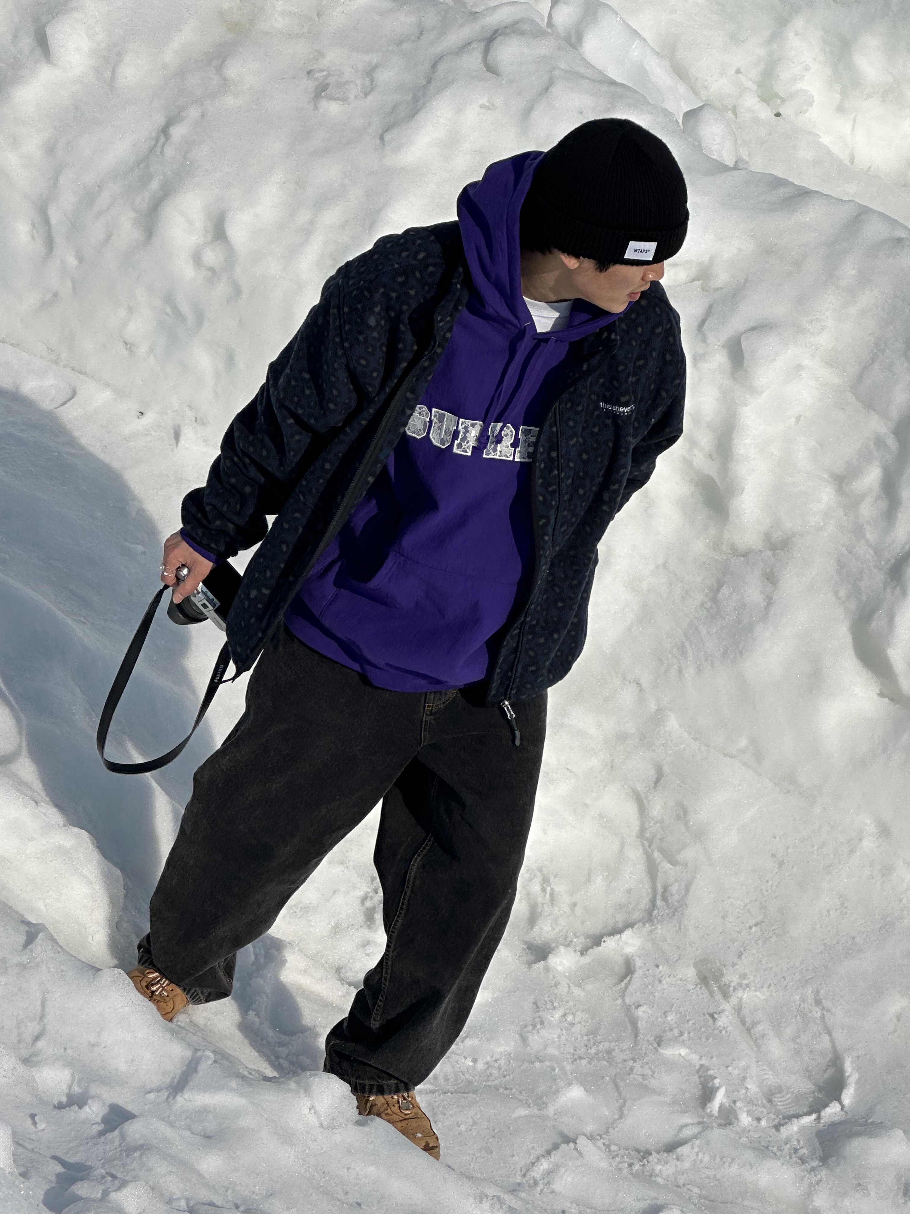 Supreme Lace Hooded Sweatshirt Purple - 22SS, Nike x Supreme Air Force 1 Low Flax 착용 스타일