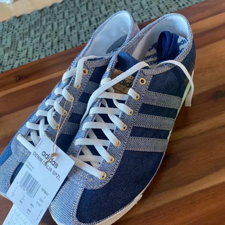 Adidas Denim Italia Spezial Blue Bird 착용 스타일