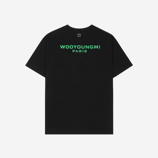 Wooyoungmi Glow Graphic Back Logo T-Shirt Black - 22SS