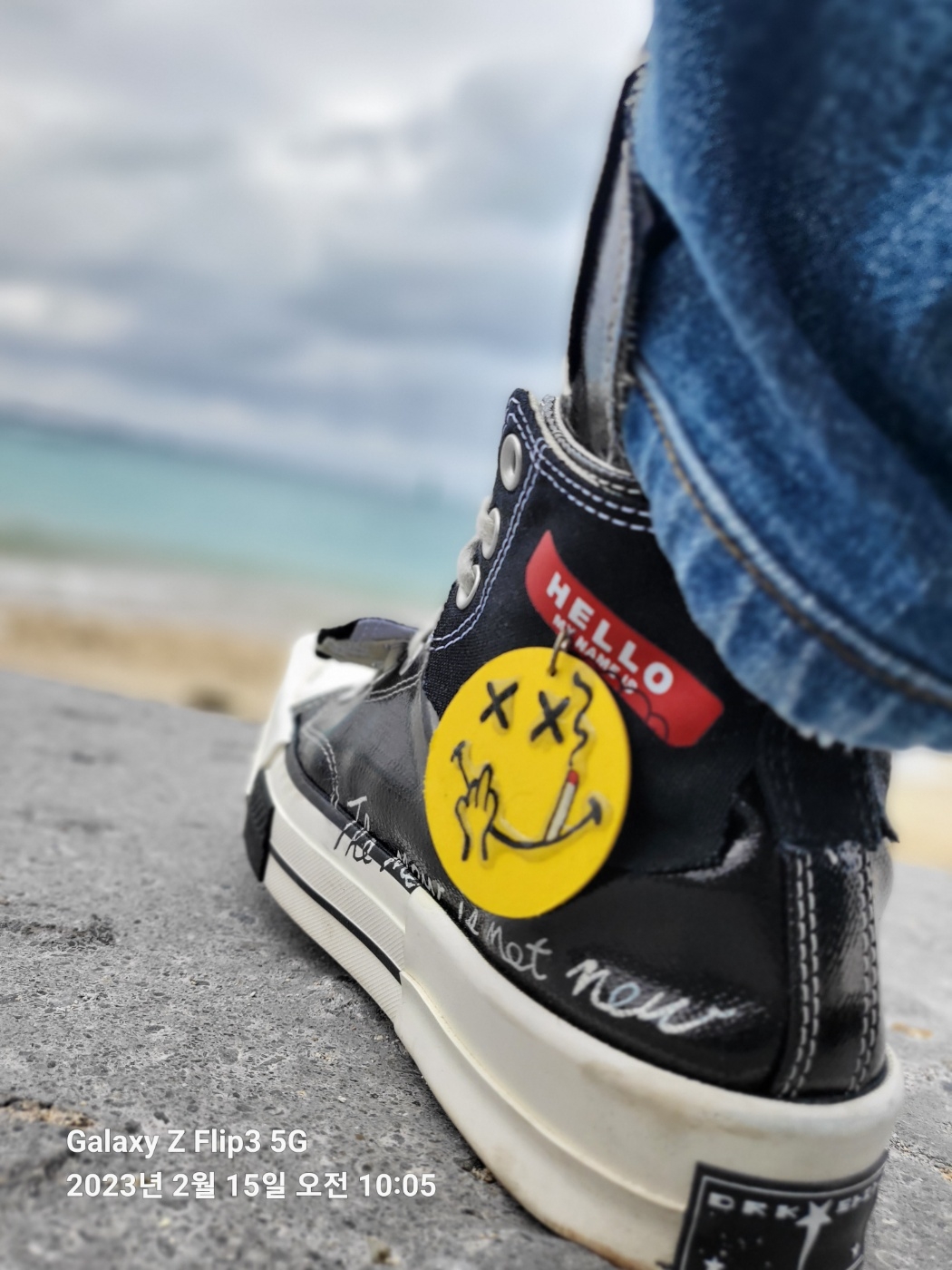 Converse x Drkshdw Turbodrk Chuck 70 Hi Black 착용 스타일 - 1