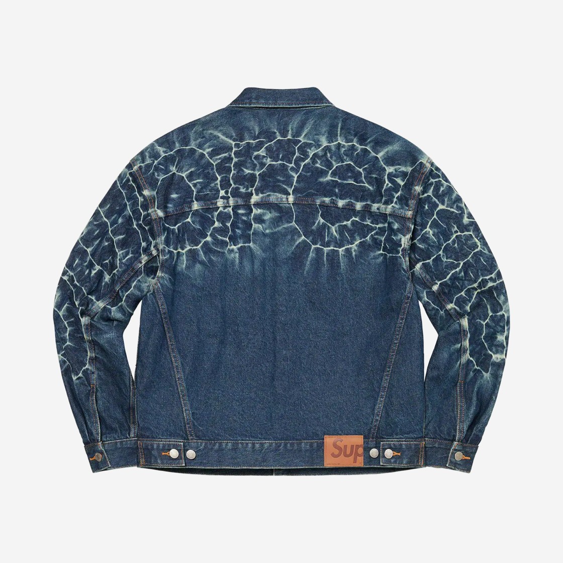 Supreme Shibori Denim Trucker Jacket Rigid Indigo - 23SS 상세 이미지 2