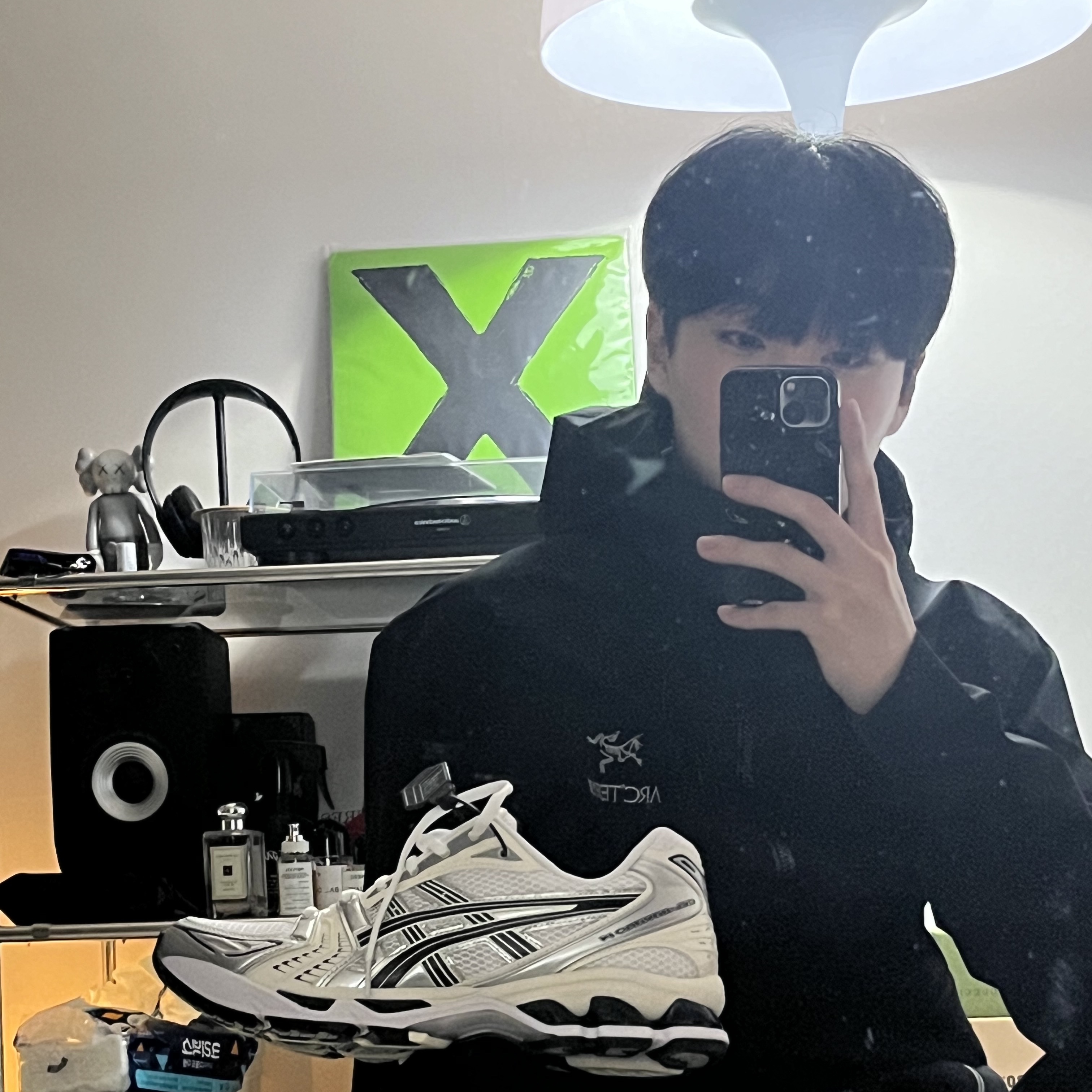 (W) Asics Gel-Kayano 14 White Midnight 착용 스타일 - 3
