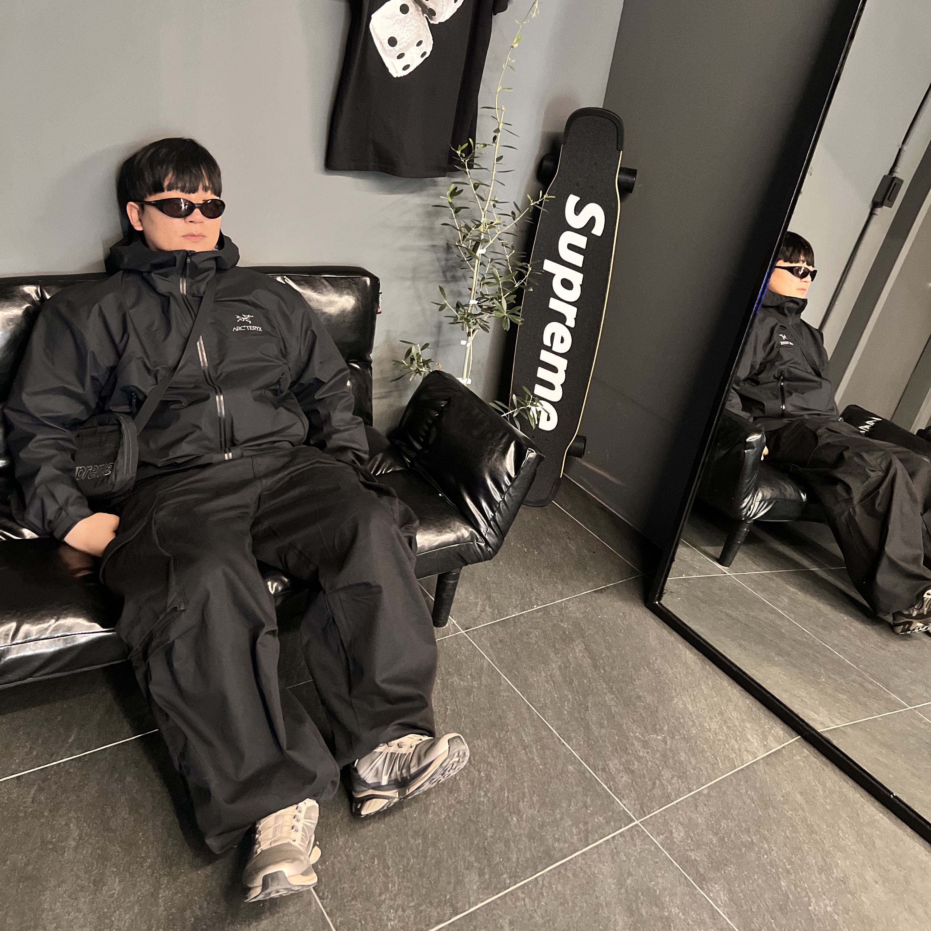 Arc'teryx Beta Jacket Black, Salomon XT-Wings 2 ADV Alloy 착용 스타일 - 2