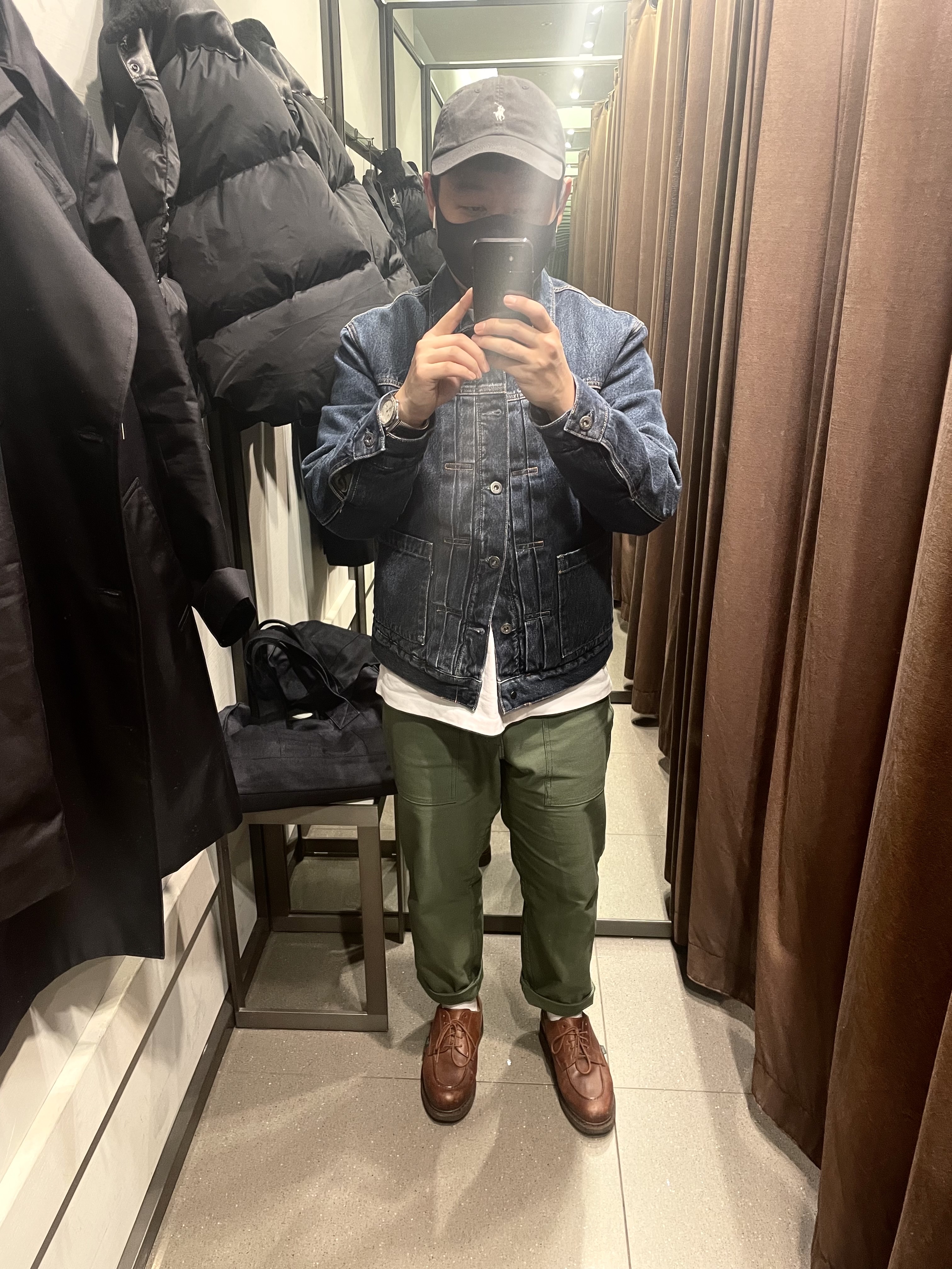 [30% 적립] Polo Ralph Lauren Cotton Chino Ball Cap Newport Navy, Paraboot Chambord Tex Lisse Marron 착용 스타일 - 3