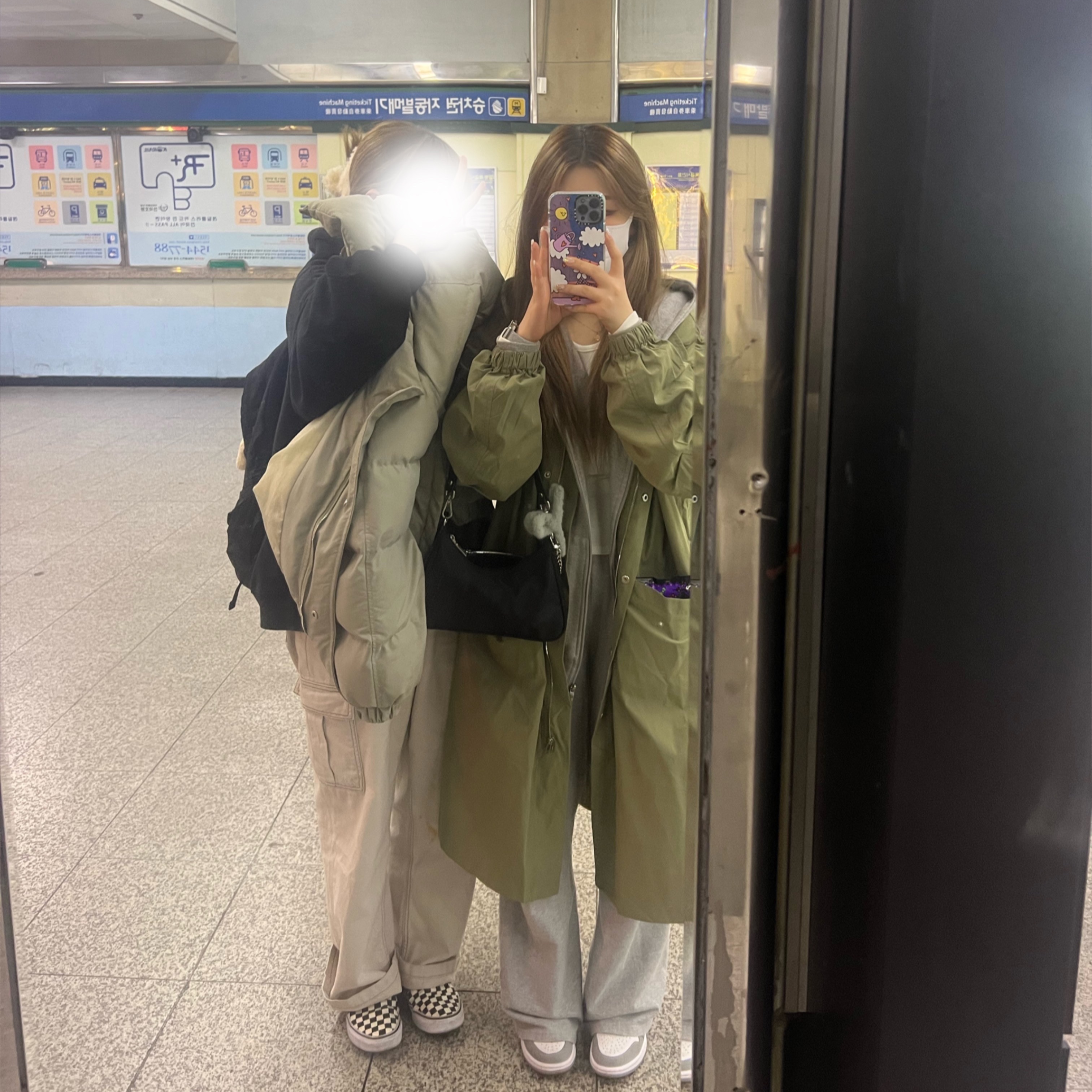 (W) Jordan 1 Low White Wolf Grey 착용 스타일