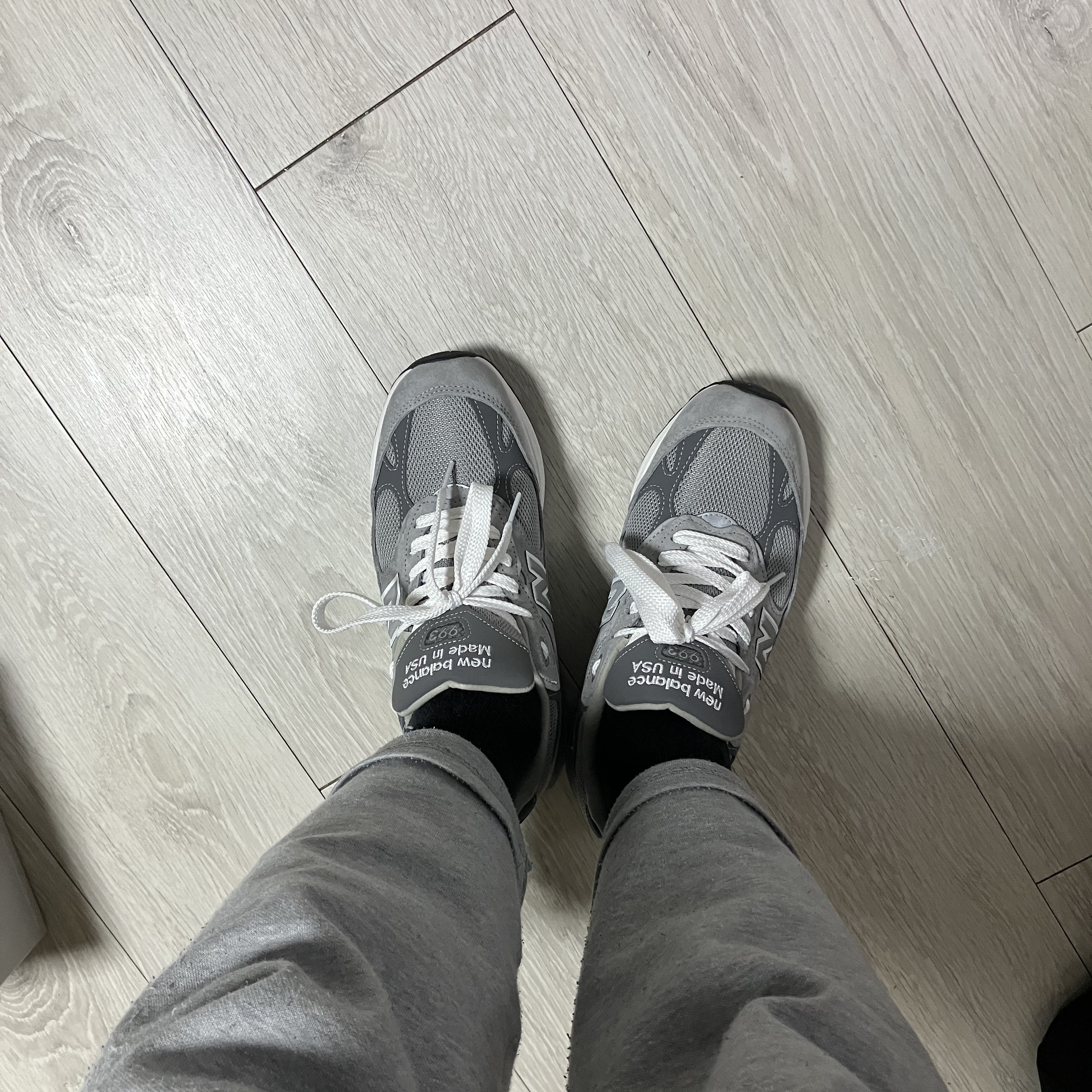 New Balance 993 Made in USA Grey - D Standard 착용 스타일