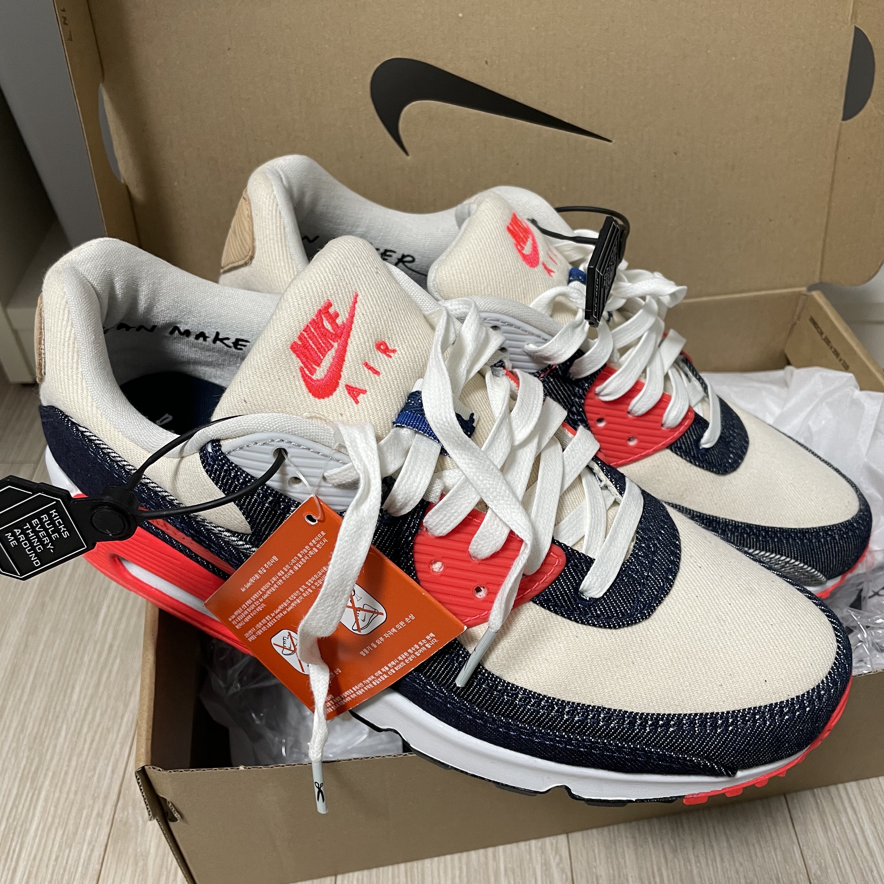Nike x Denham Air Max 90 Infrared 착용 스타일