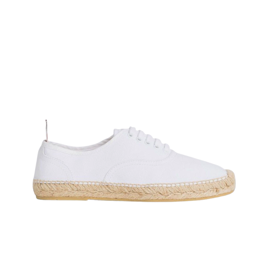 (W) 톰브라운 캔버스 에스파드리유 헤리티지 트레이너 화이트((W) Thom Browne Canvas Espadrille Heritage Trainer White)