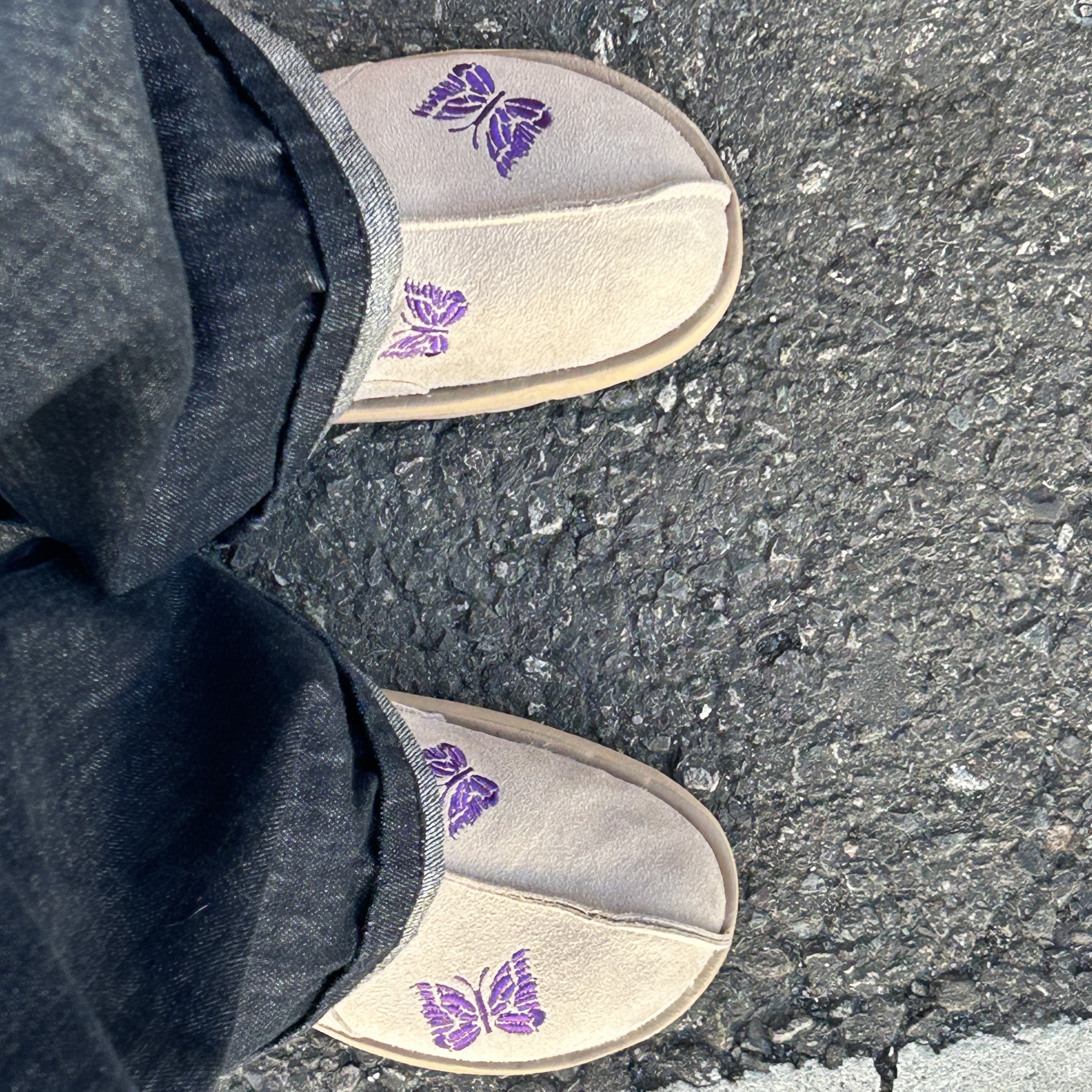 Reebok x Needles Beatnik Moc Modern Beige Extreme Purple 착용 스타일