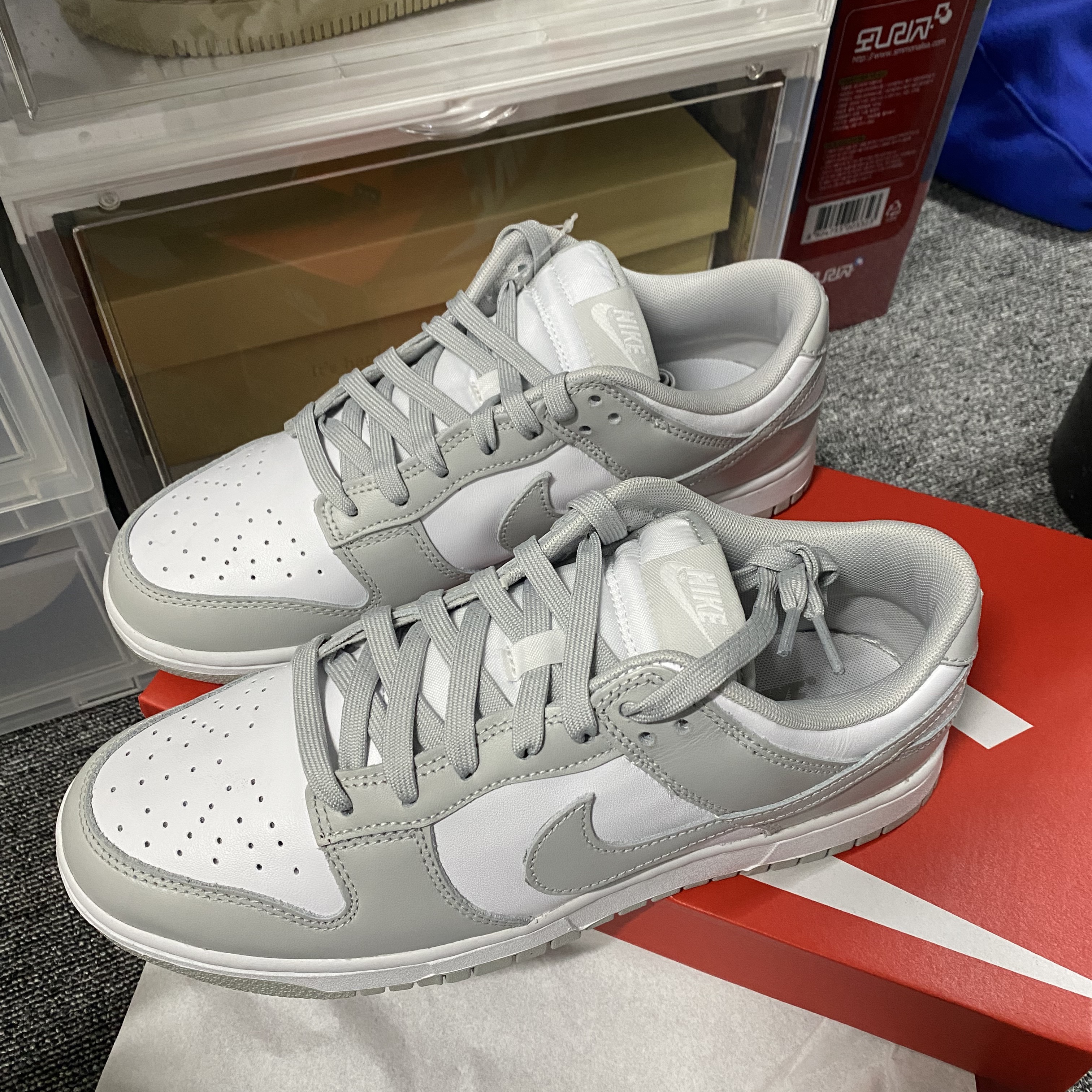 Nike Dunk Low Retro Grey Fog 착용 스타일 - 2