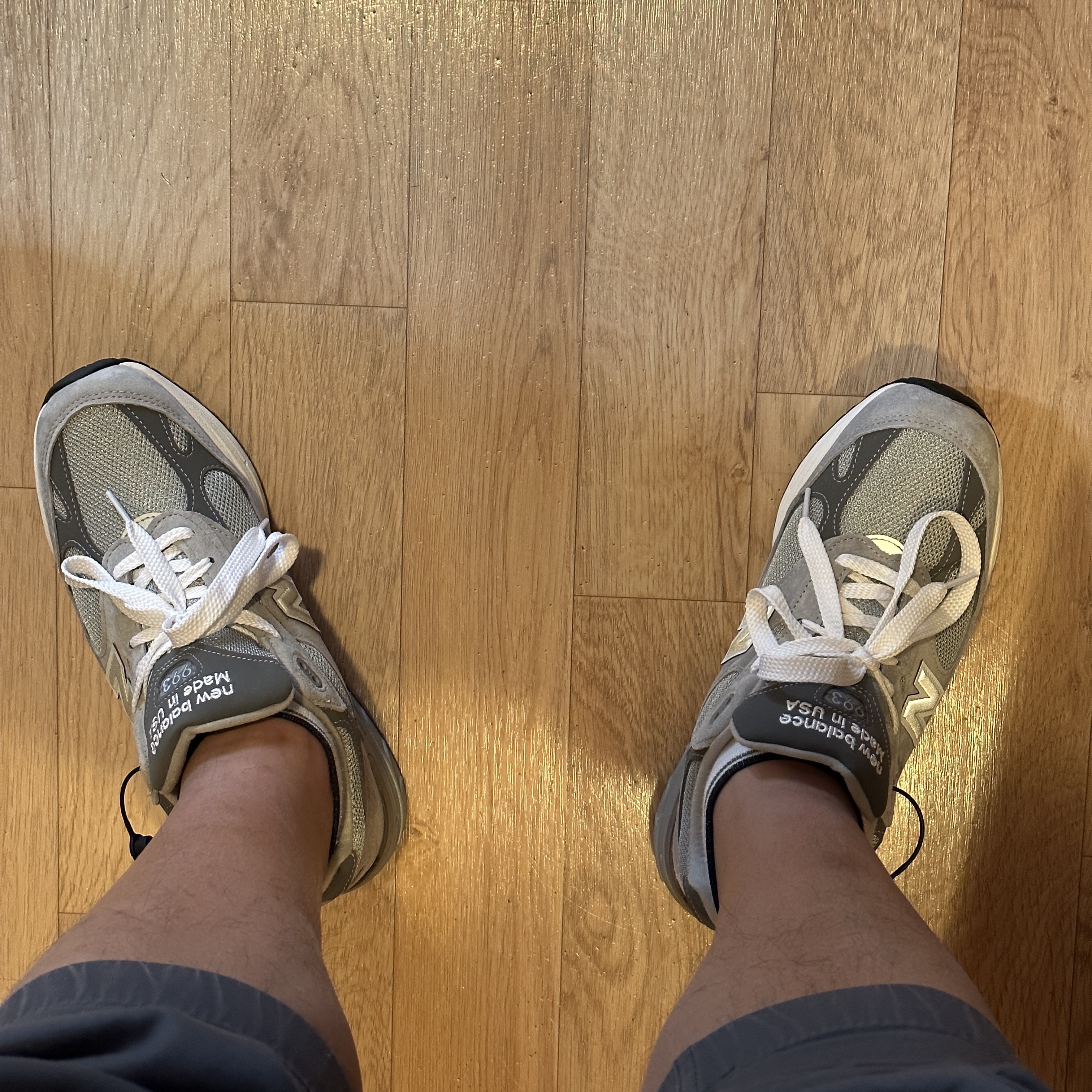 New Balance 993 Made in USA Grey - D Standard 착용 스타일 - 2