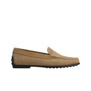 (W) Tod's City Gommino Suede Driving Shoes Brown