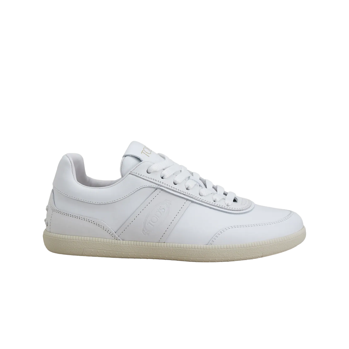 (W) 토즈 탭스 레더 스니커즈 화이트((W) Tod's Tabs Leather Sneakers White) - 1