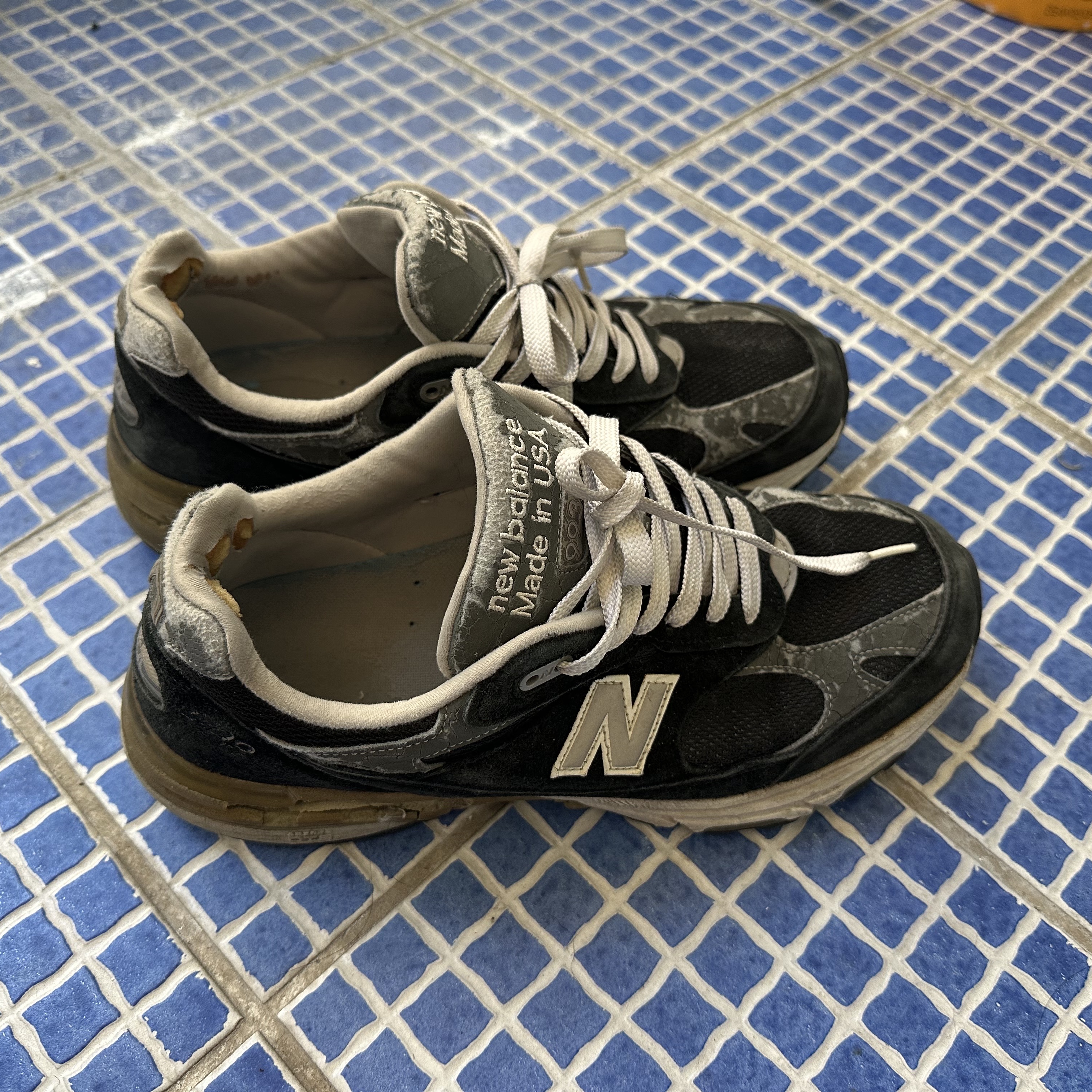New Balance 993 Made in USA Black - D Standard 착용 스타일