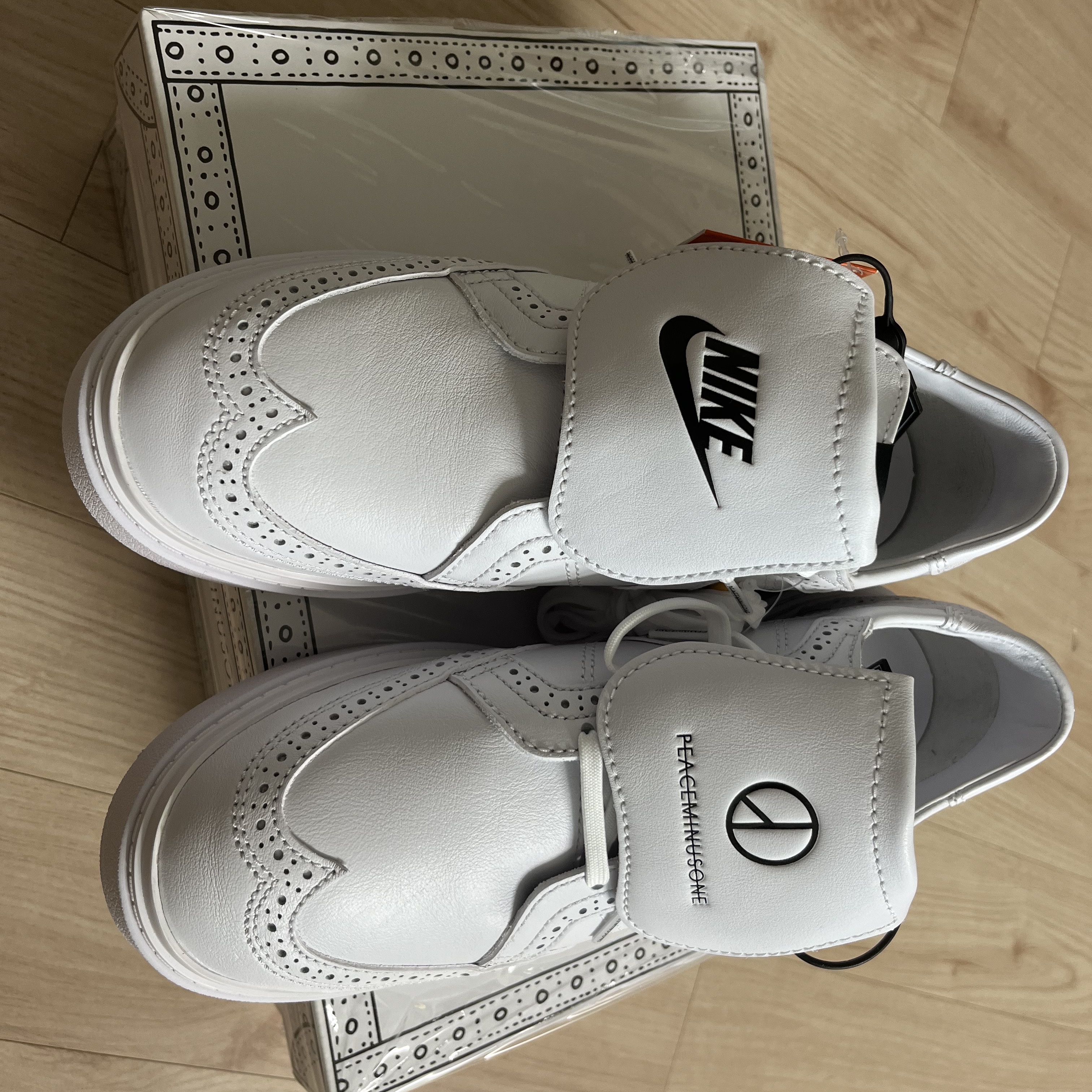 Nike x Peaceminusone Kwondo1 White 착용 스타일 - 1