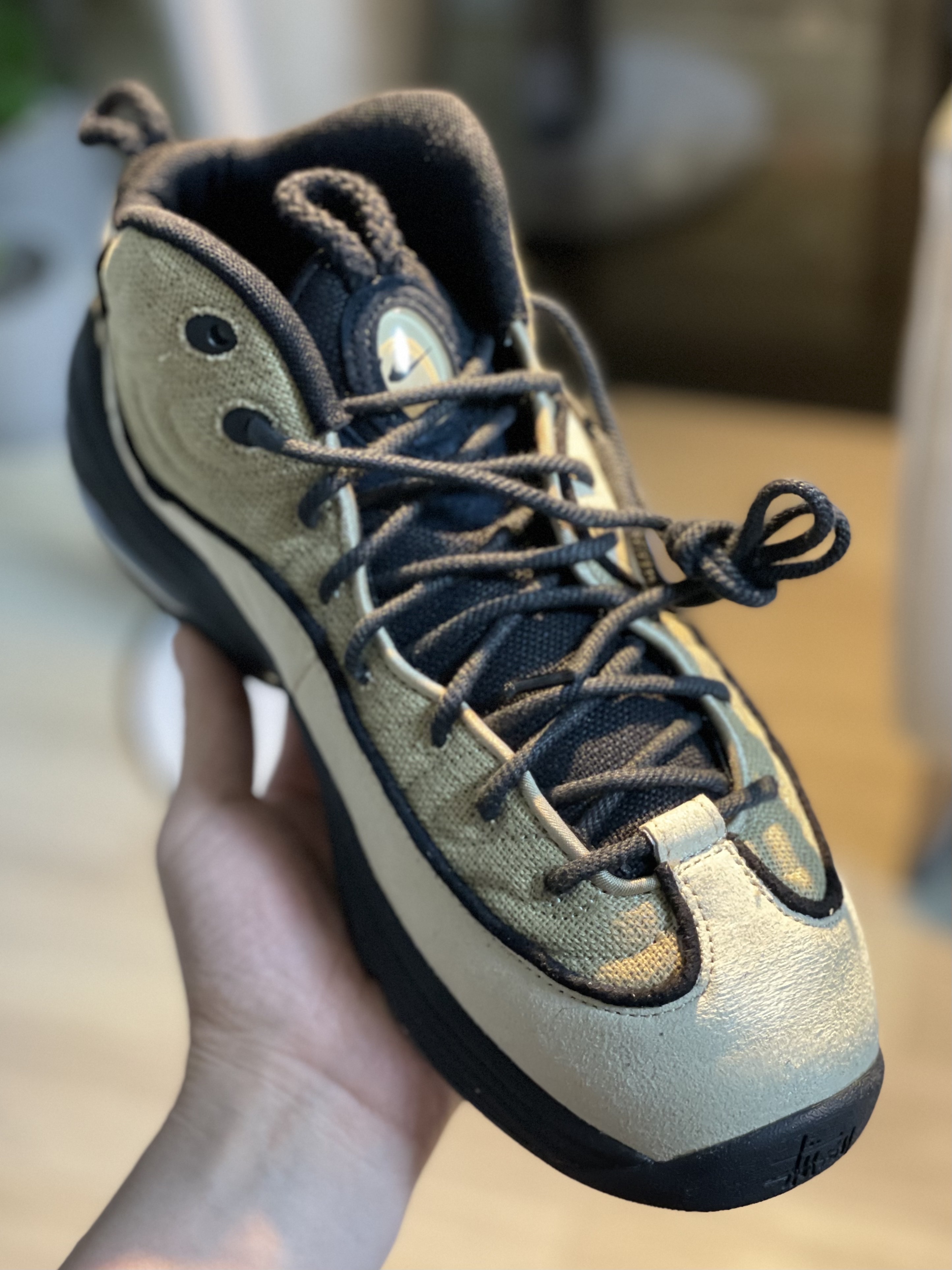 Nike x Stussy Air Penny II Rattan and Limestone 착용 스타일