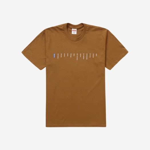 슈프림 로케이션 티셔츠 라이트 브라운 - 23SS