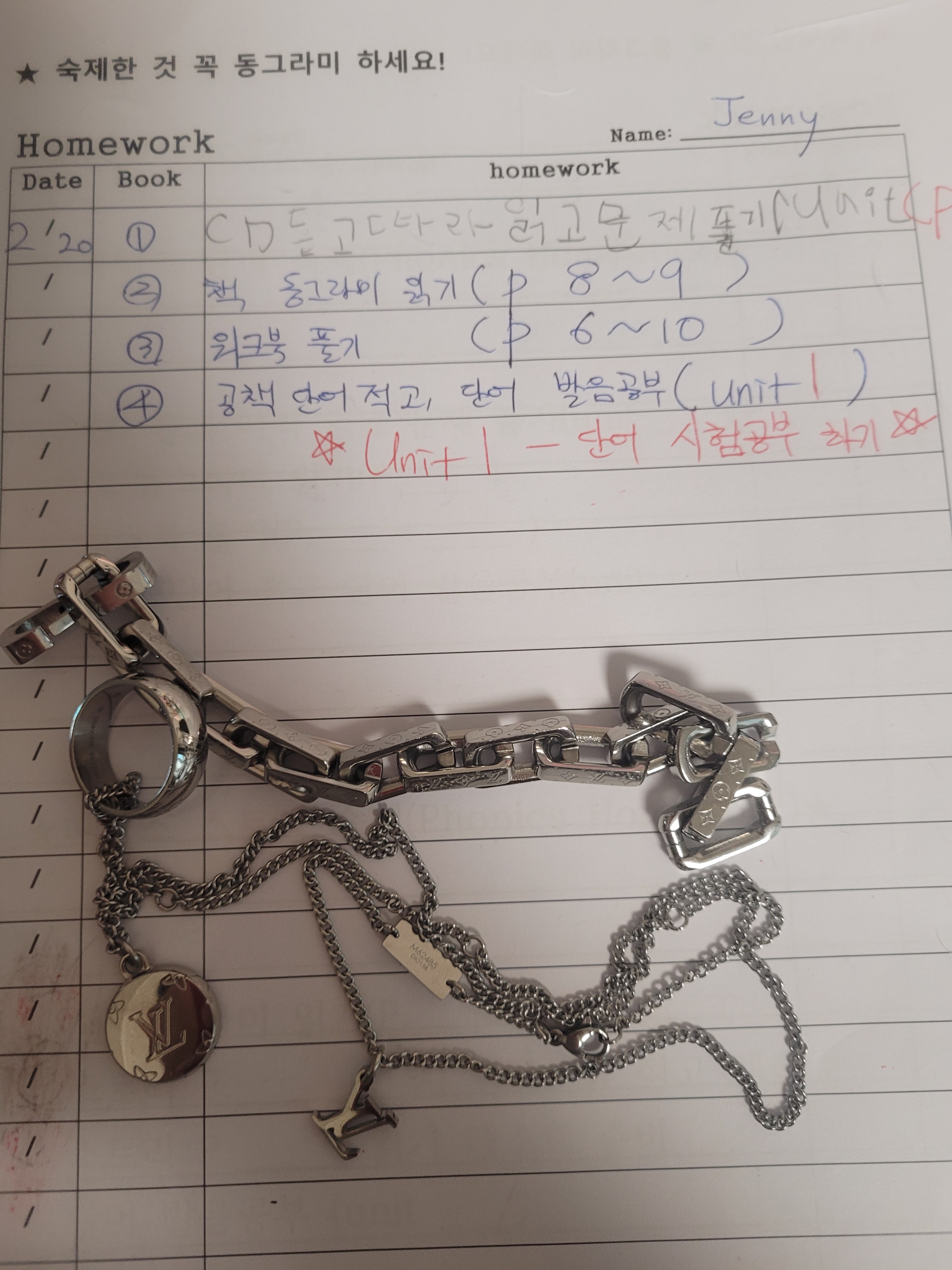Louis Vuitton Monogram Chain Bracelet Silver, Louis Vuitton Monogram Charms Necklace Silver 착용 스타일