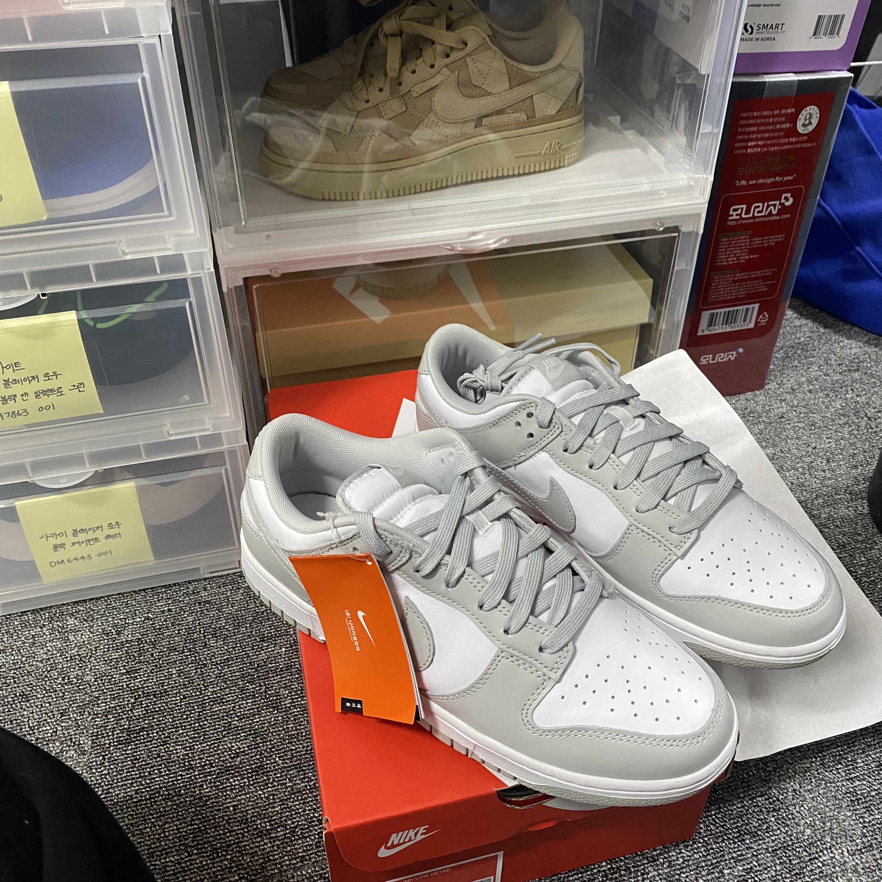 Nike Dunk Low Retro Grey Fog 착용 스타일 - 1
