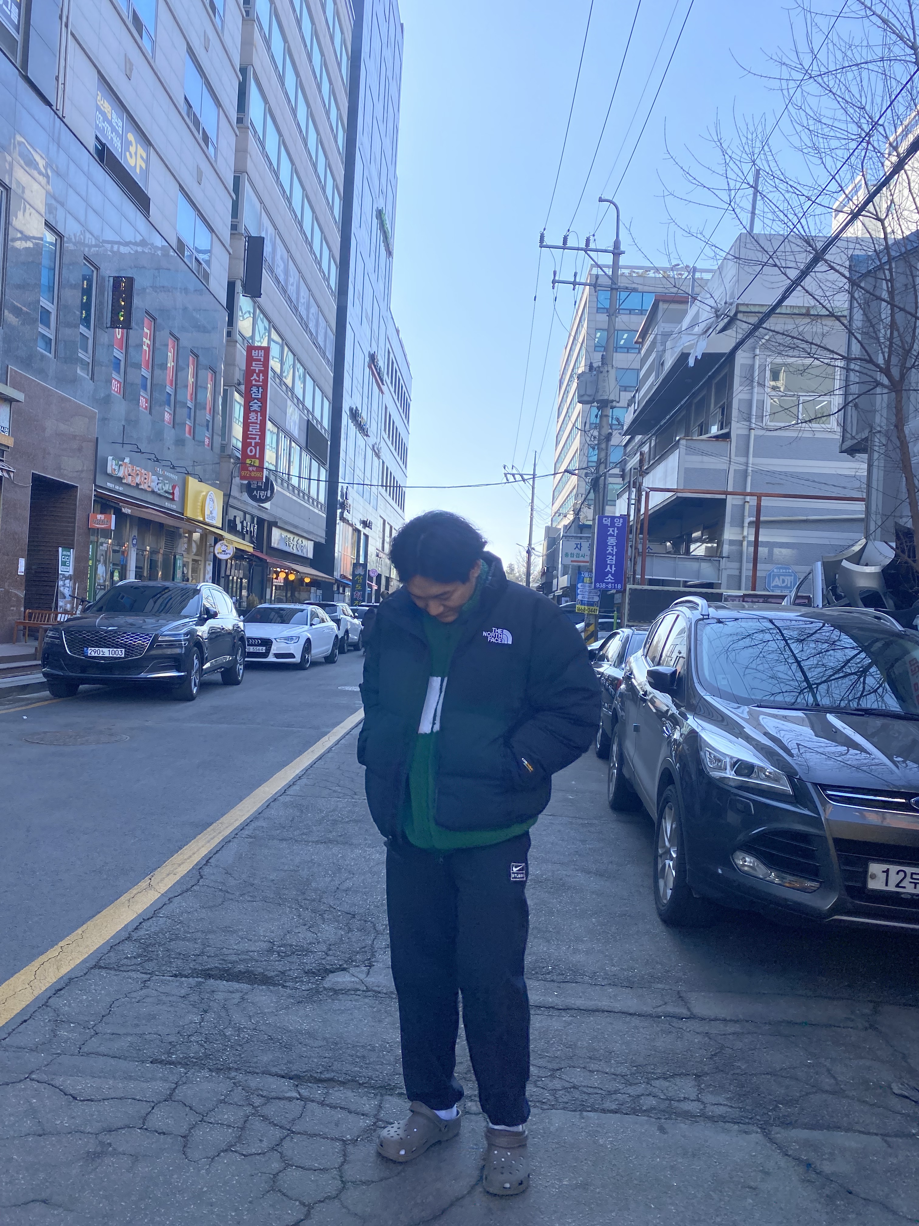Nike x Stussy NRG RA Washed Fleece Pants Black (DN4030-010), Nike Big Swoosh Full Zip Jacket Gorge Green White 착용 스타일