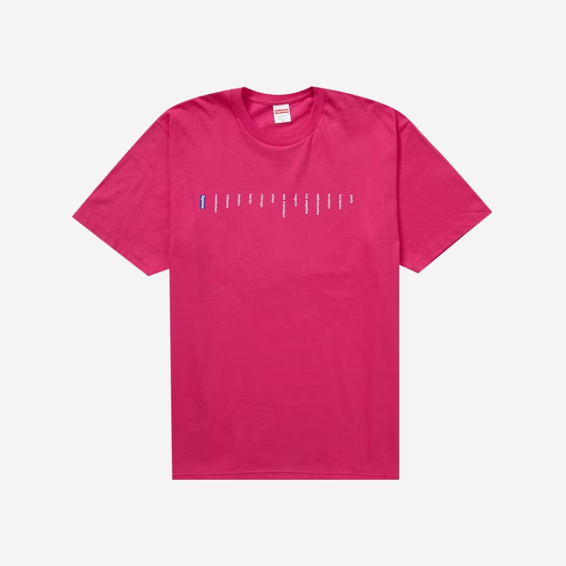 Supreme Location T-Shirt Pink - 23SS 상세 이미지 1