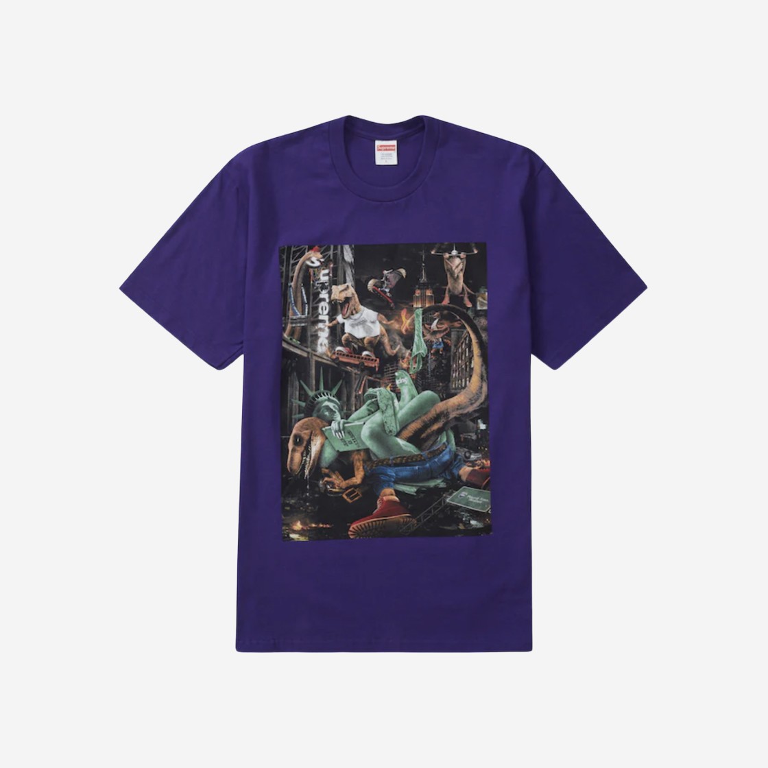 Supreme T-Rex T-Shirt Purple - 23SS 상세 이미지 1