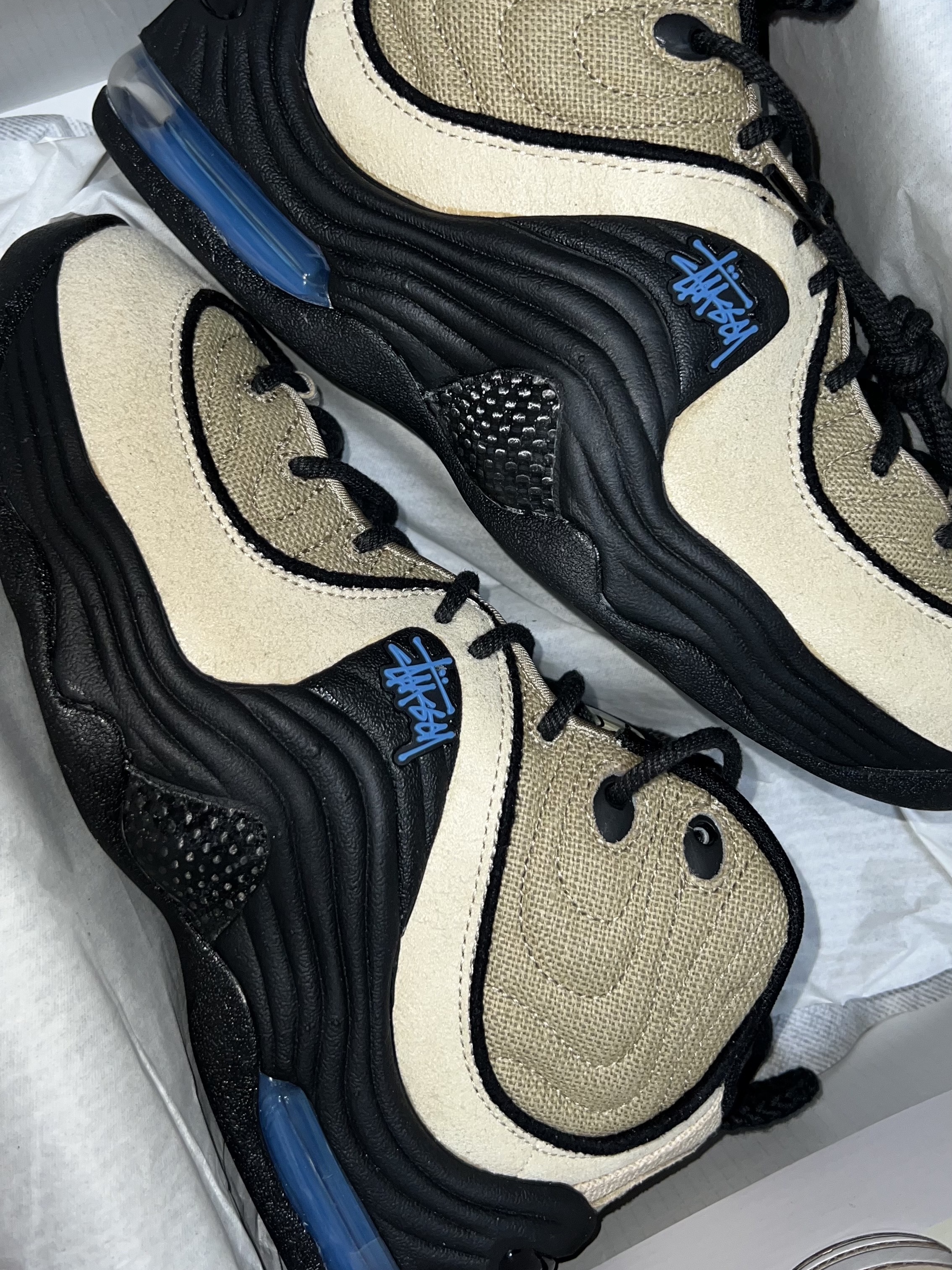 Nike x Stussy Air Penny II Rattan and Limestone 착용 스타일