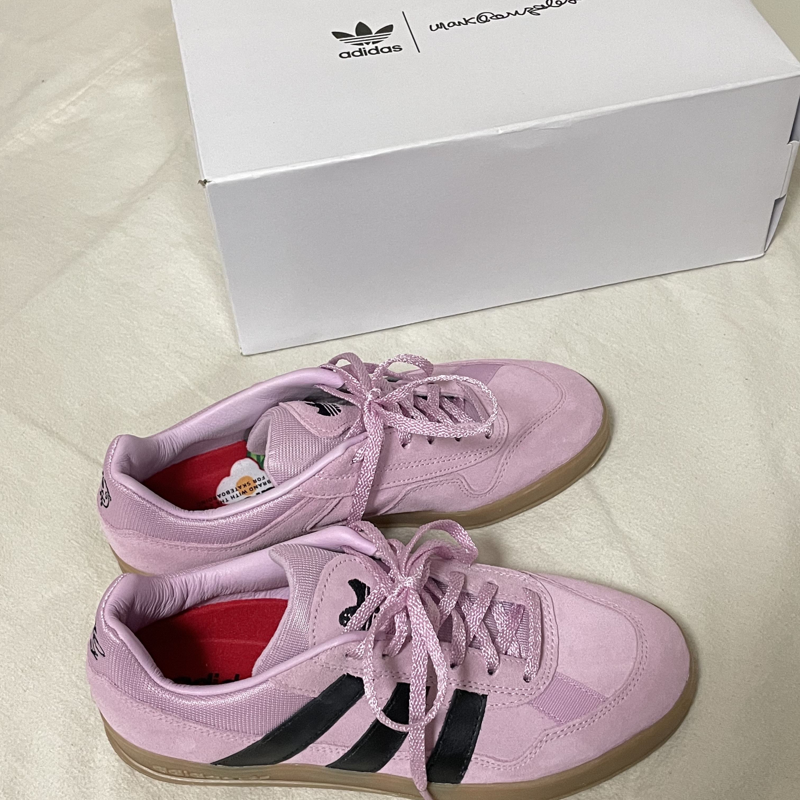 Adidas x Mark Gonzales Aloha Super Light Orchid Core Black 착용 스타일