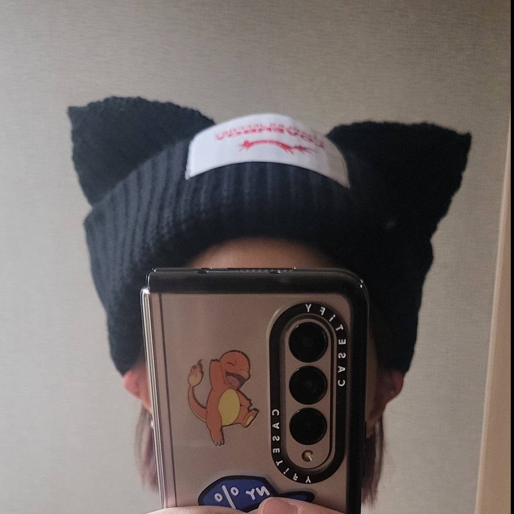 Charles Jeffrey Loverboy Chunky Ears Beanie Black 착용 스타일