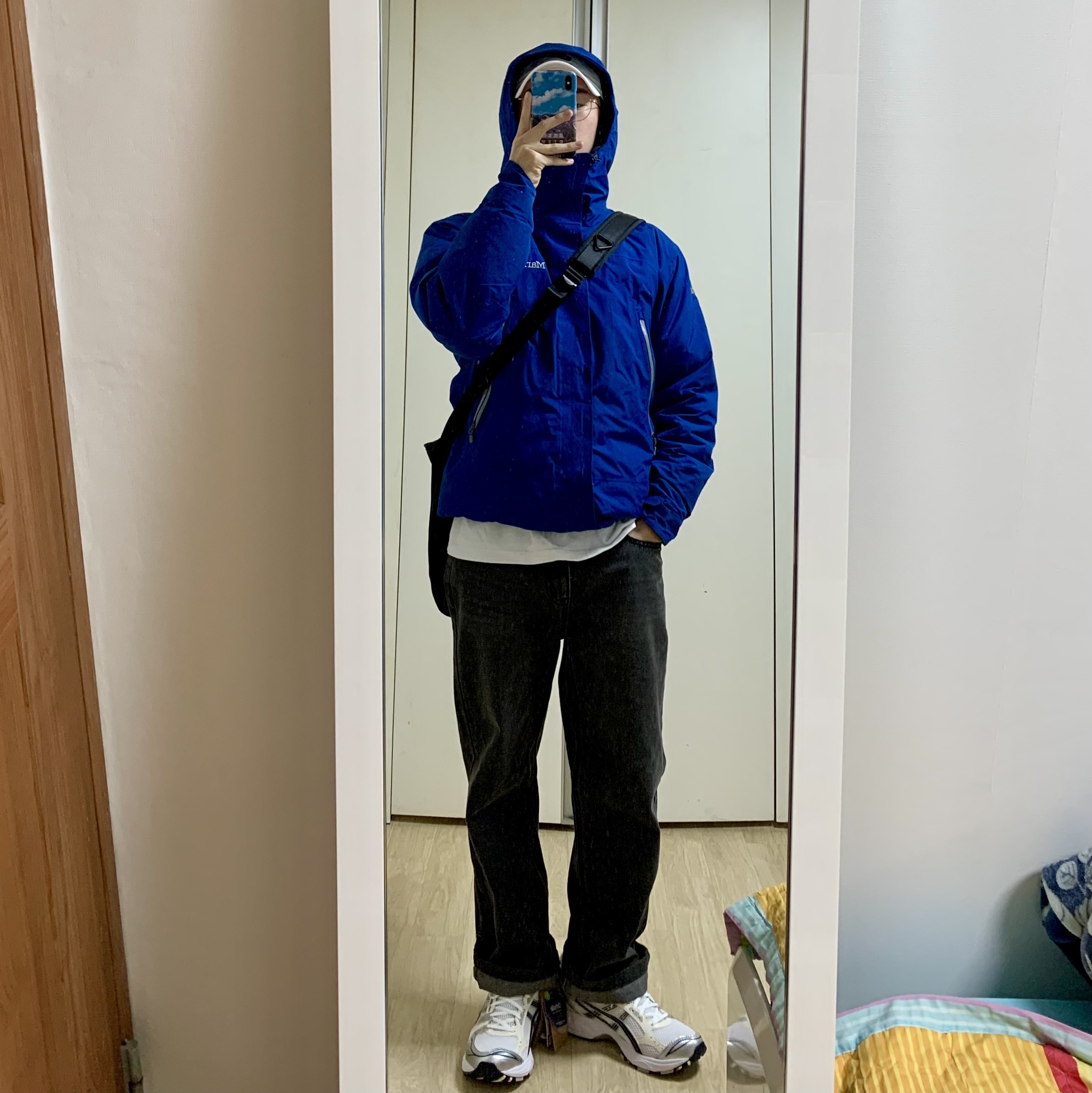 Nike Heritage 86 Futura Washed Cap White, (W) Asics Gel-Kayano 14 White Midnight 착용 스타일 - 1