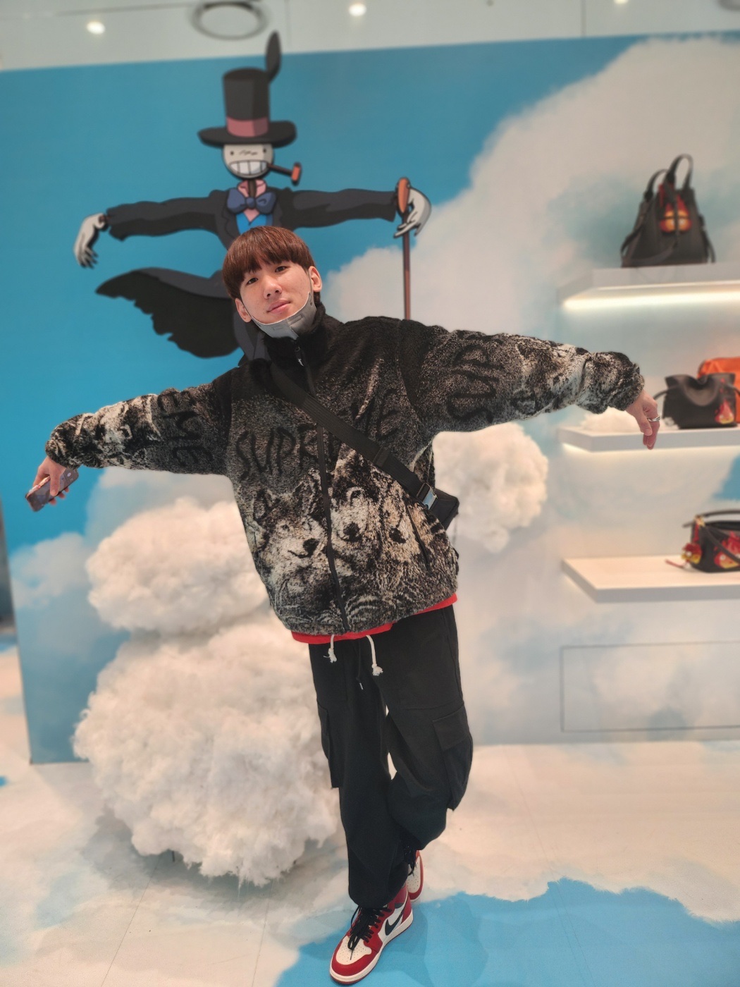 Supreme Wolf Fleece Jacket Black - 19SS, Jordan 1 Retro High OG Chicago 2022 착용 스타일