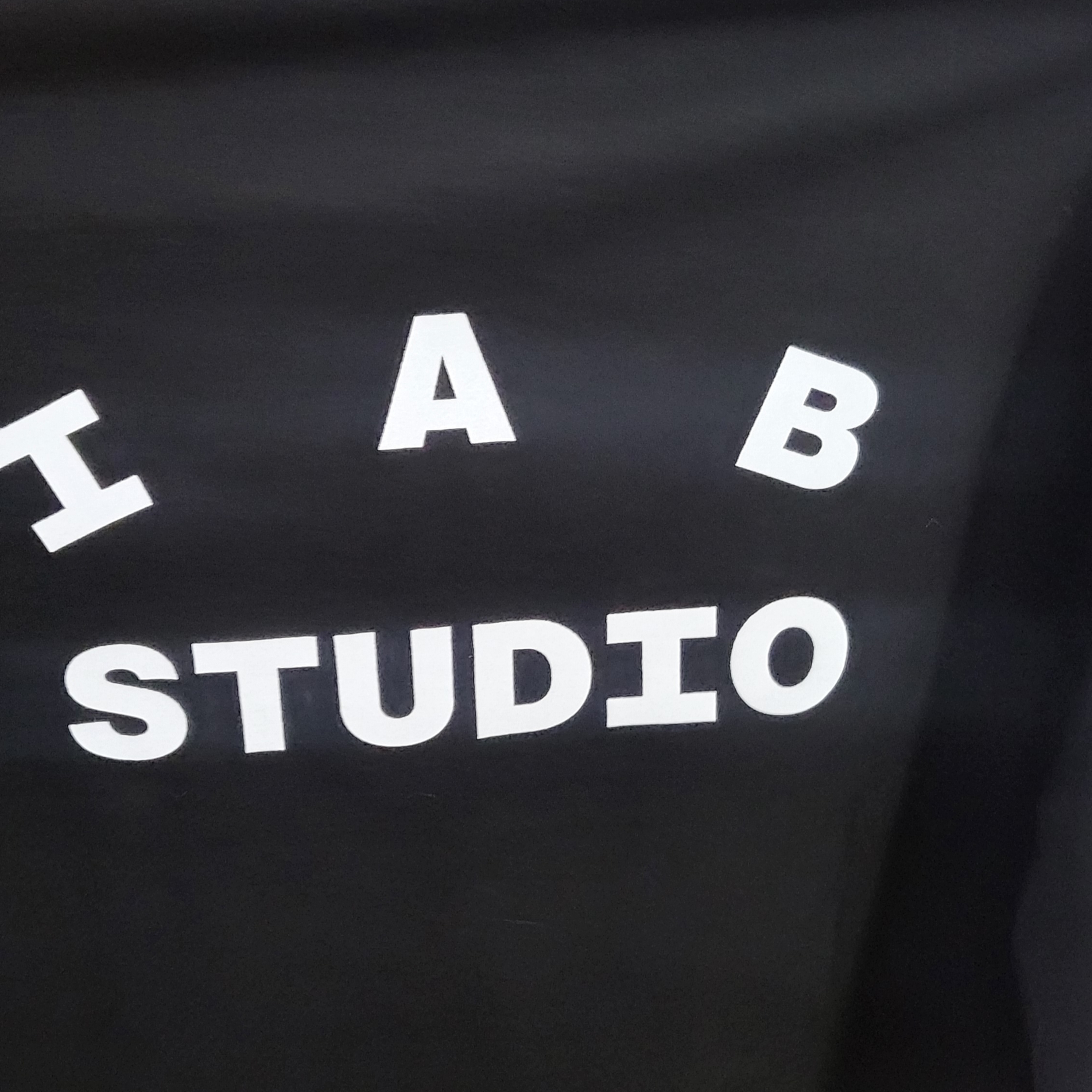 IAB Studio Half Zip-Up Black White 착용 스타일 - 2