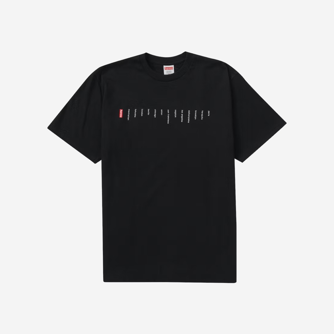 Supreme Location T-Shirt Black - 23SS 상세 이미지 1