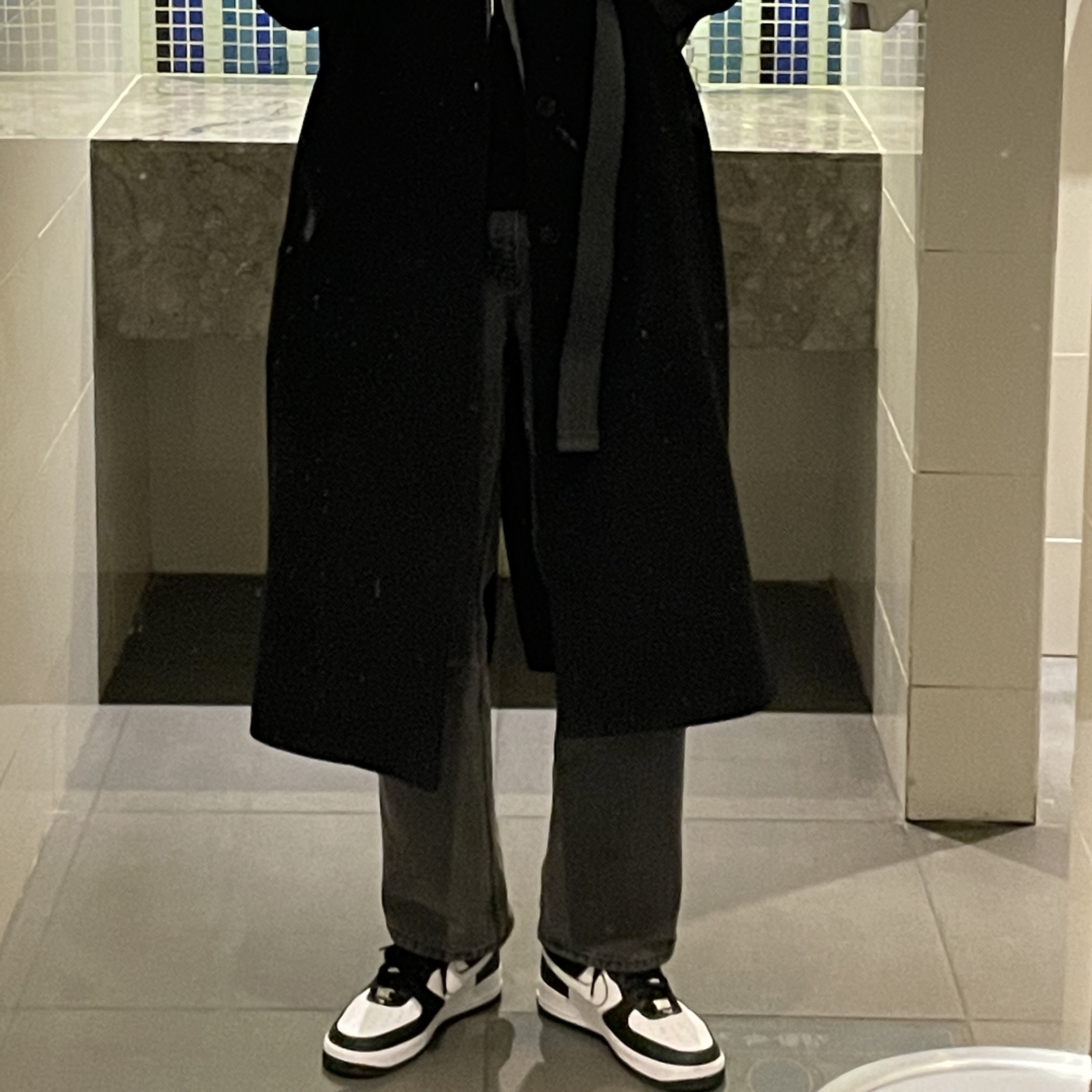 Nike Air Force 1 '07 Black White 착용 스타일
