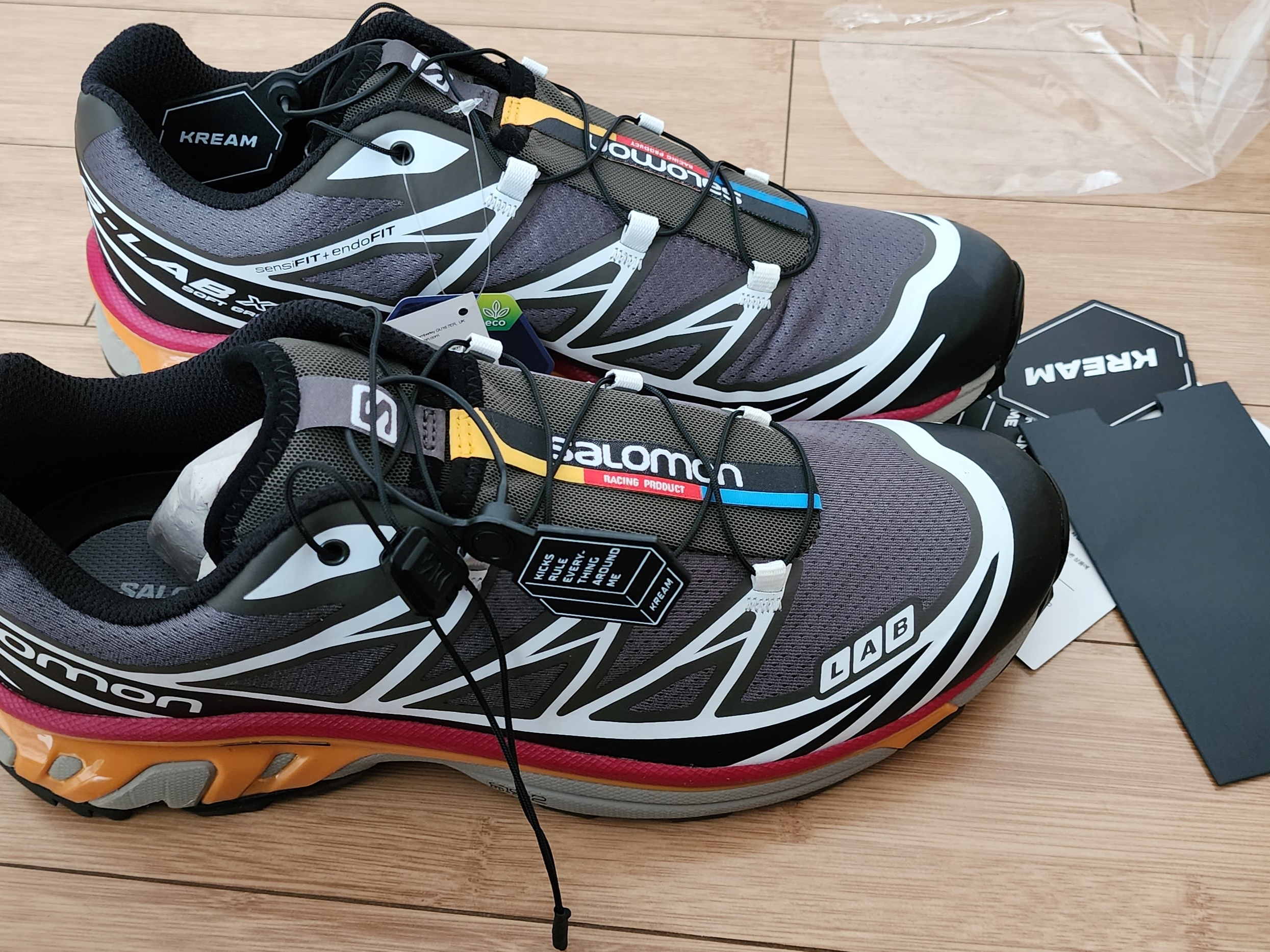 Salomon XT-6 Beluga Russet Orange 착용 스타일