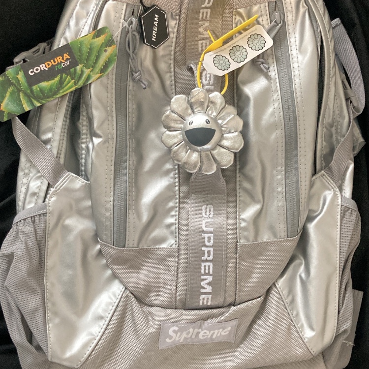 Supreme Backpack Silver - 22FW 착용 스타일