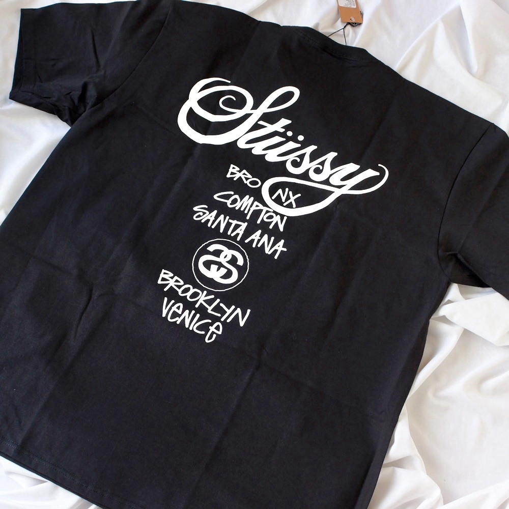 Stussy World Tour T-Shirt Black 착용 스타일 - 2