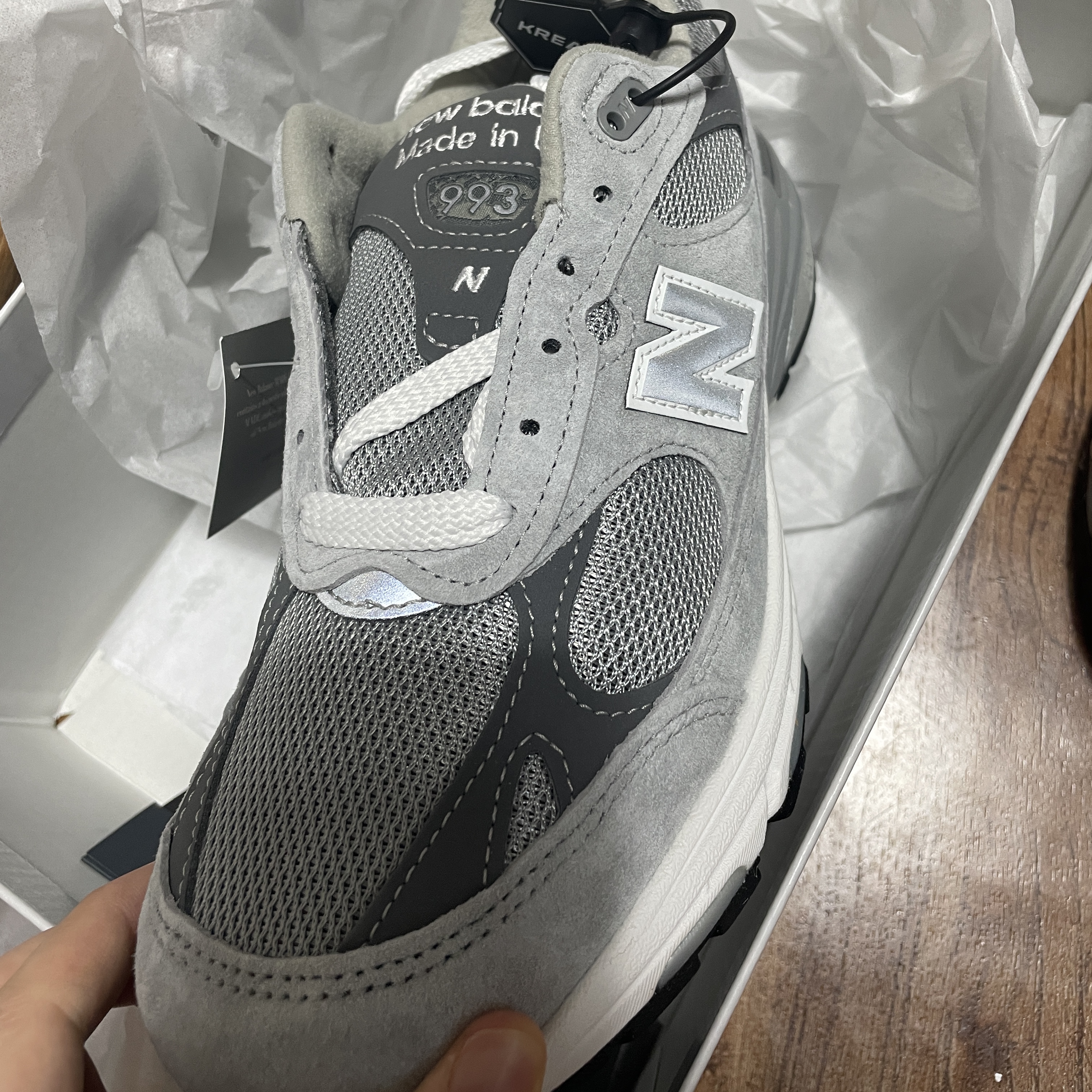 New Balance 993 Made in USA Grey - D Standard 착용 스타일