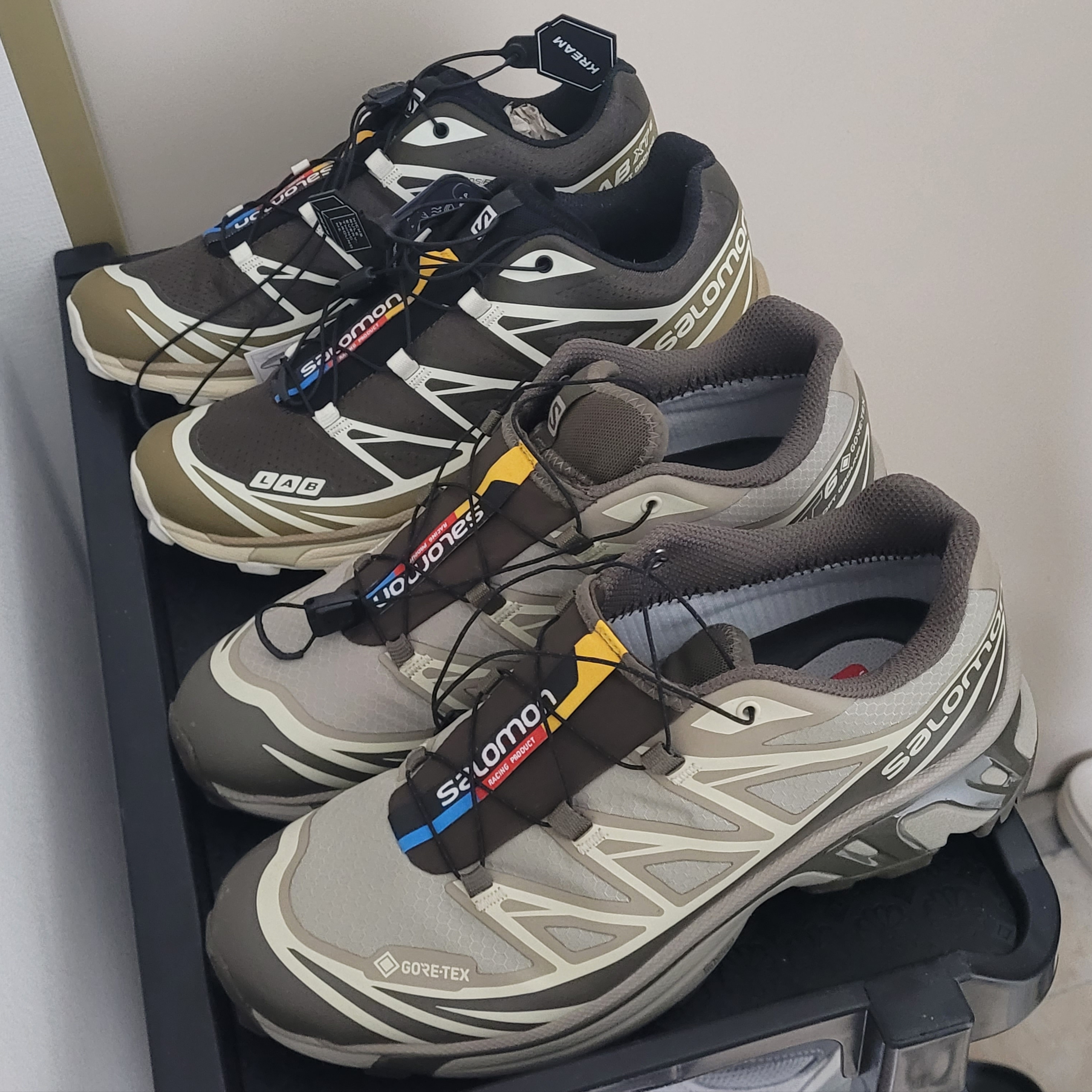 Salomon XT-6 Kangaroo Vanilla Ice, Salomon XT-6 Gore-Tex Vintage Khaki 착용 스타일