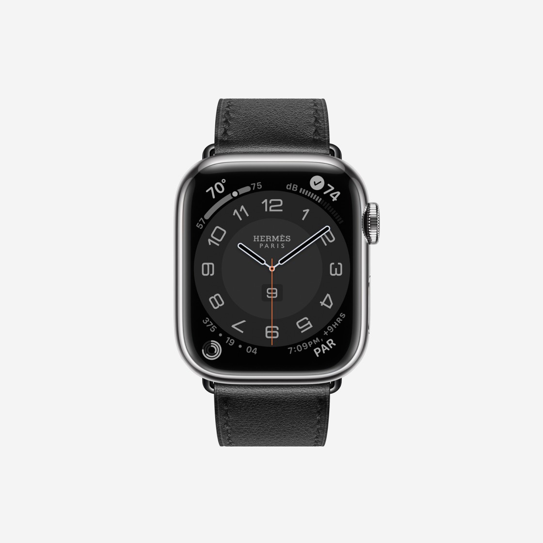 Apple Watch Hermes Series 8 45mm Silver Stainless Steel Case with Single Tour Noir (Korean Ver.) 상세 이미지 2