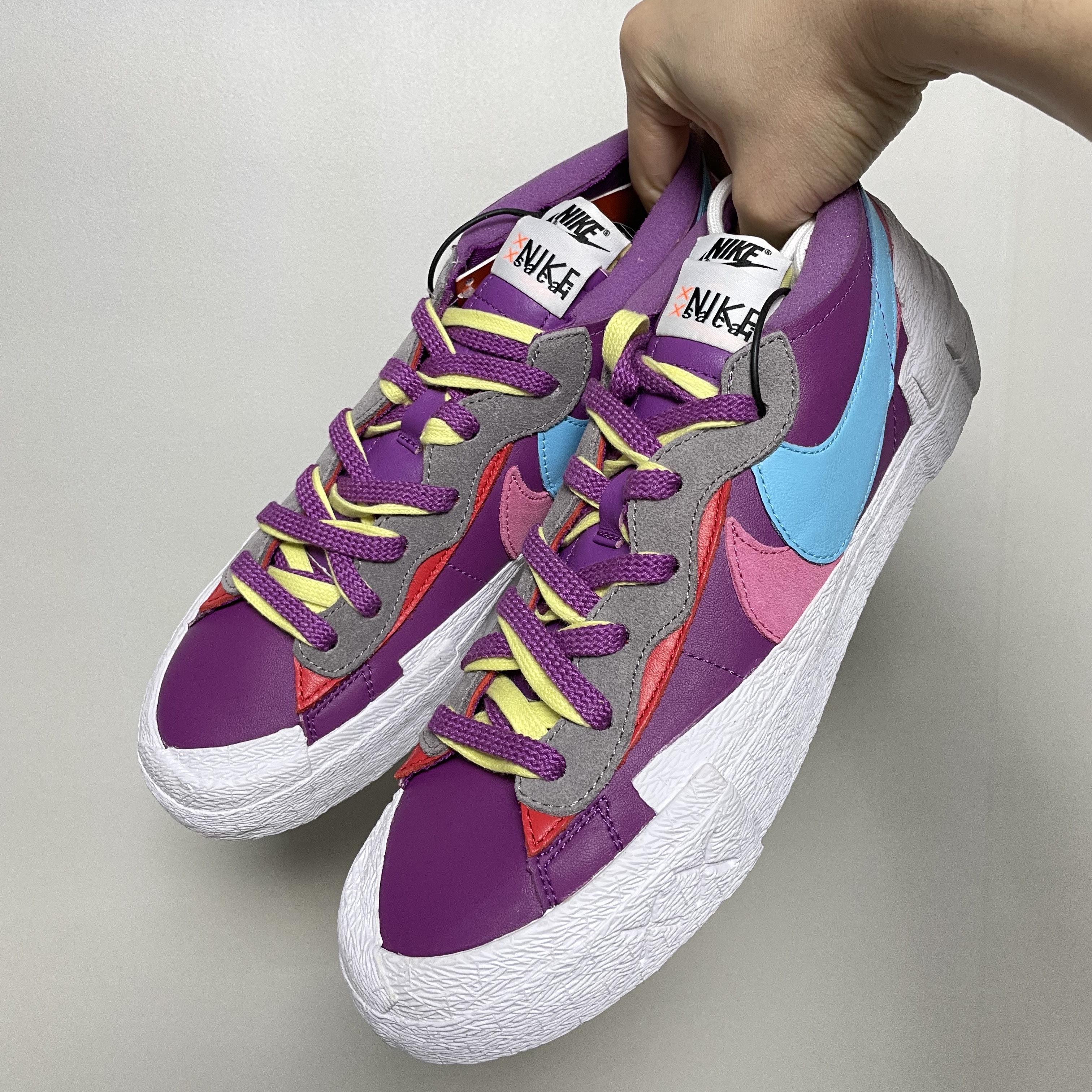Nike x Sacai x Kaws Blazer Low Purple Dusk 착용 스타일