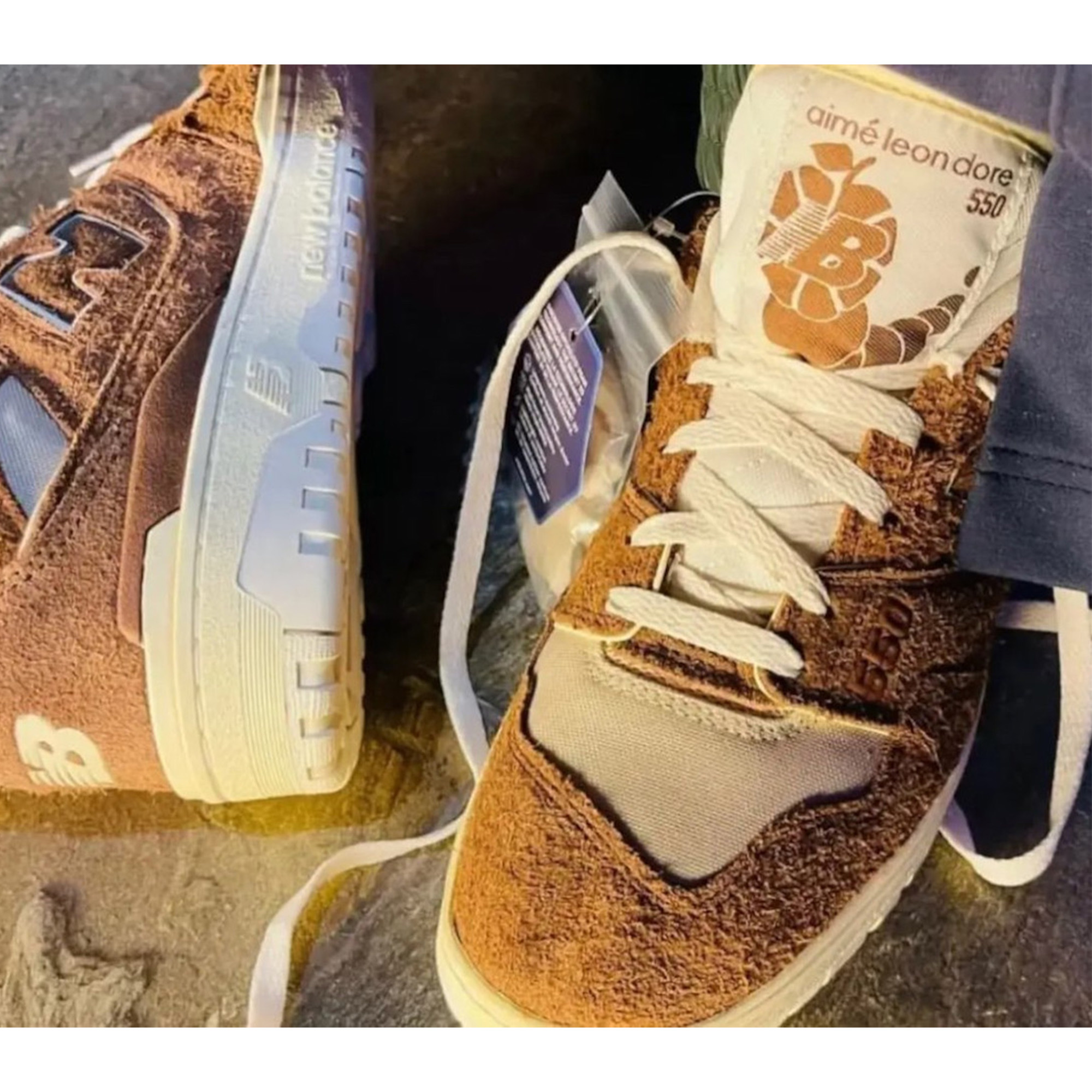 New Balance x Aime Leon Dore 550 True Brown 착용 스타일 - 4